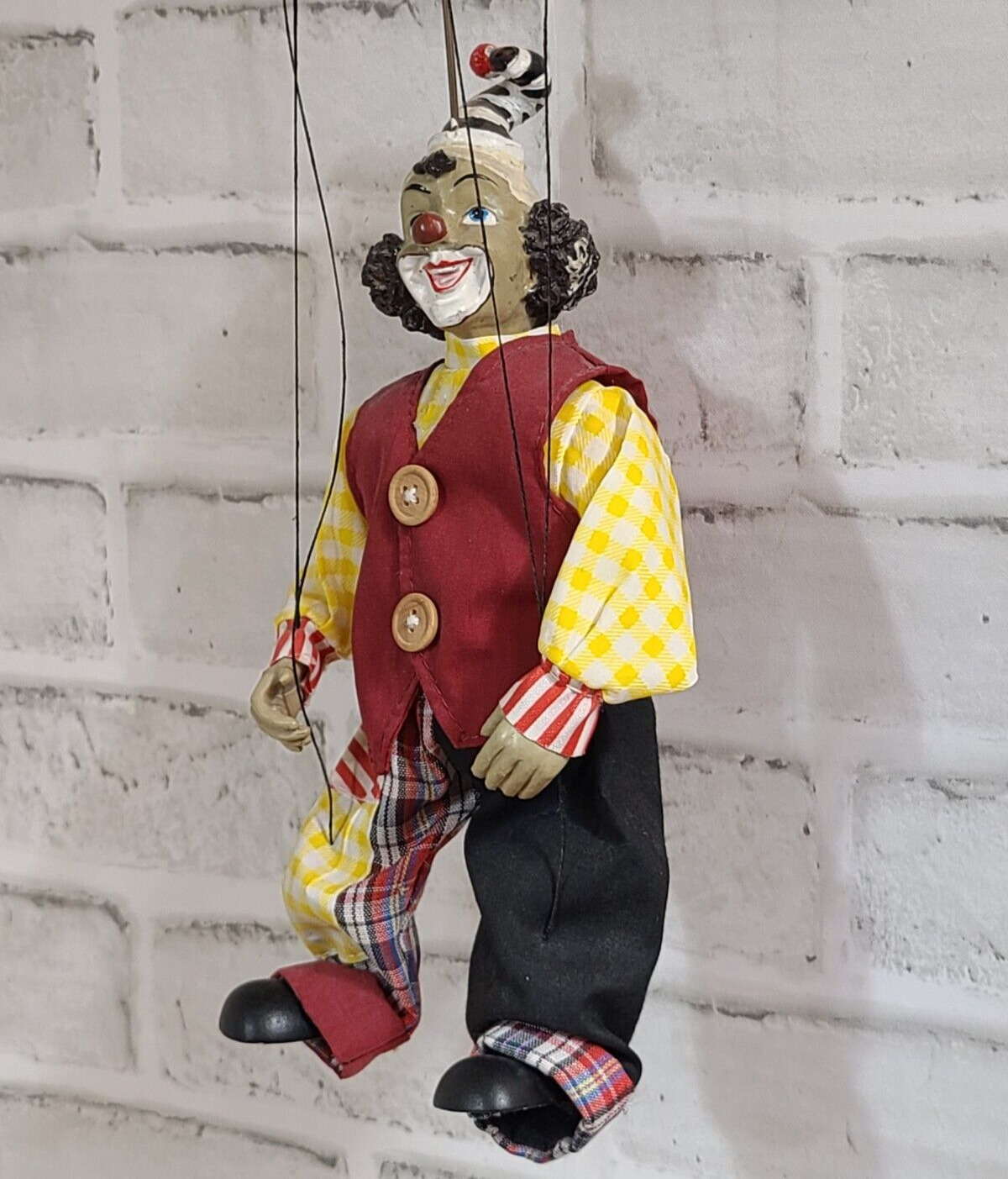 Antique Marionette Folk clown Puppet Vyroba Loutek CZECH Rep Early 19th century?