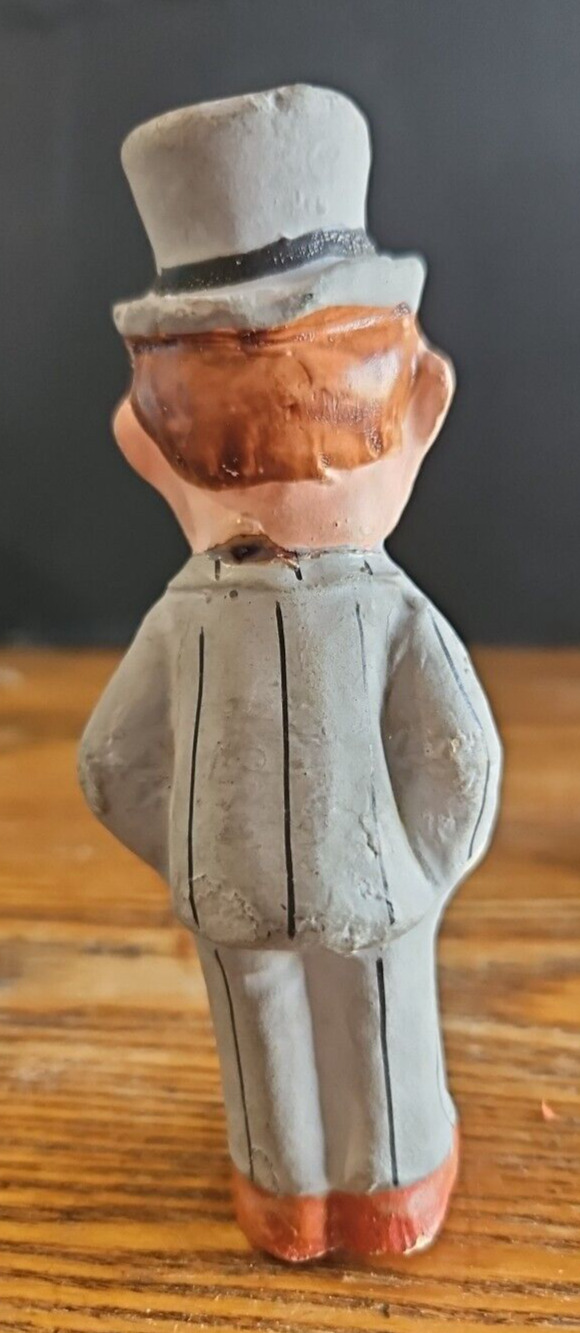 Antique Early 1900's Palmer Cox Composition Gentleman Doll with Ladybug Spring