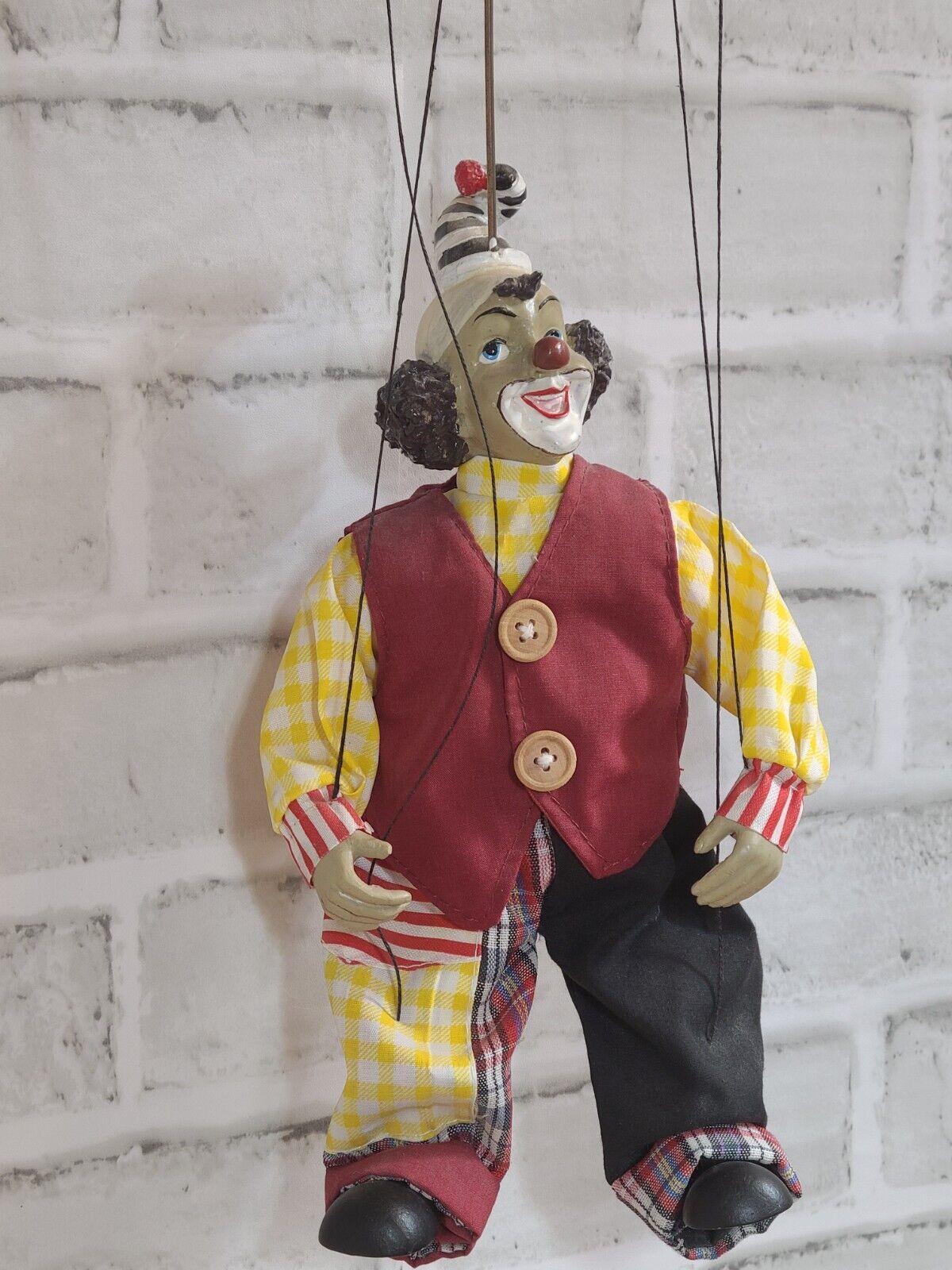 Antique Marionette Folk clown Puppet Vyroba Loutek CZECH Rep Early 19th century?