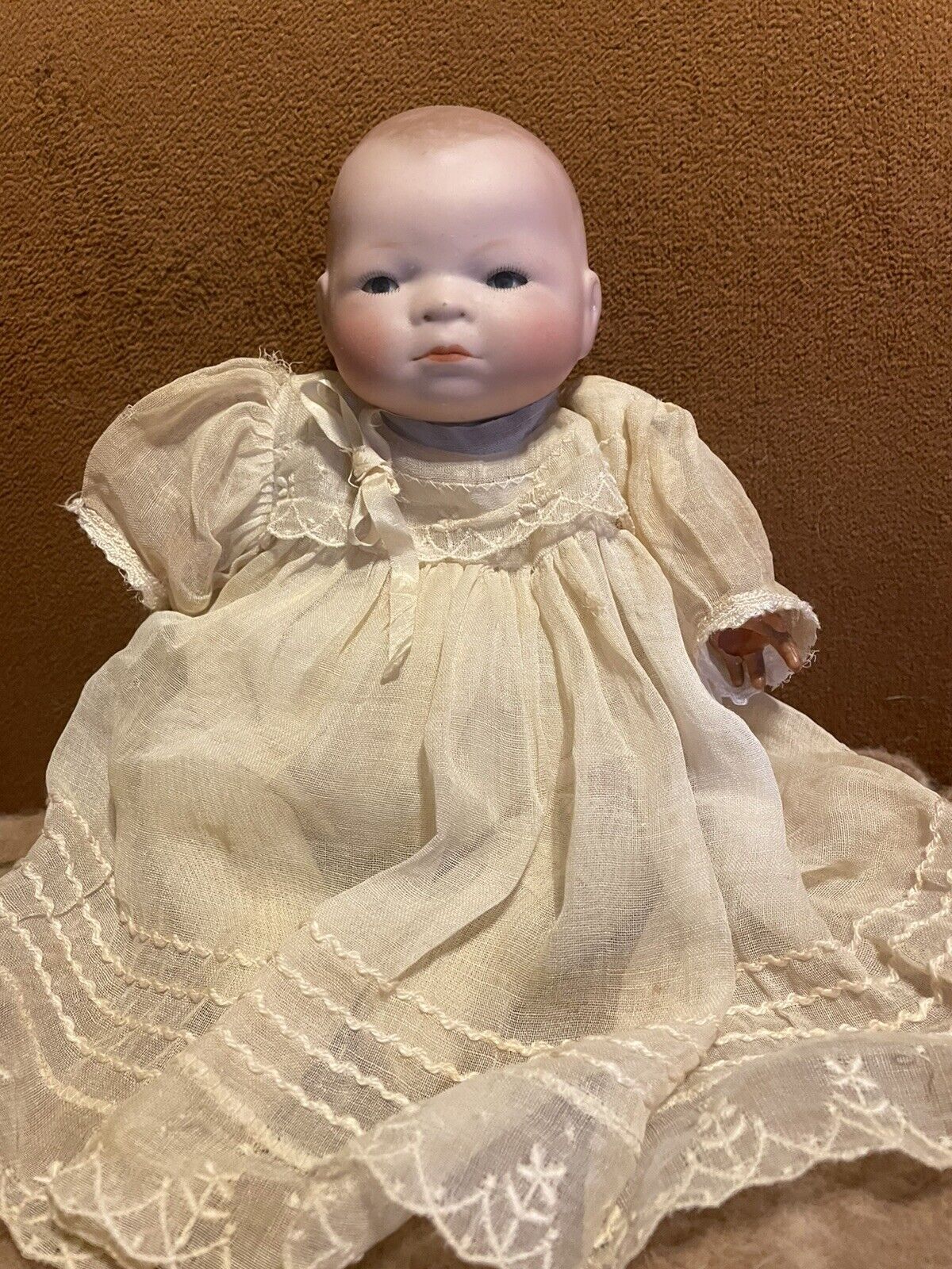 Antique Bye- Lo Bisque Head Baby Doll 11” tall. All Original. 1900's Circa