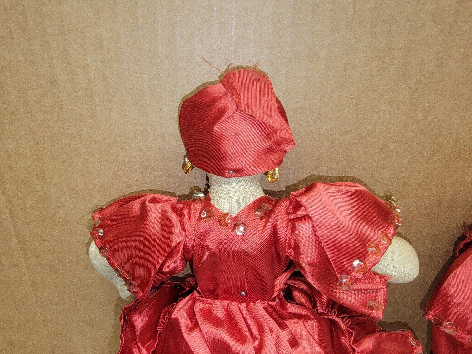 Antique Early 1900s Spanish/Ethnic Pair of Composition Dolls [10 inches]