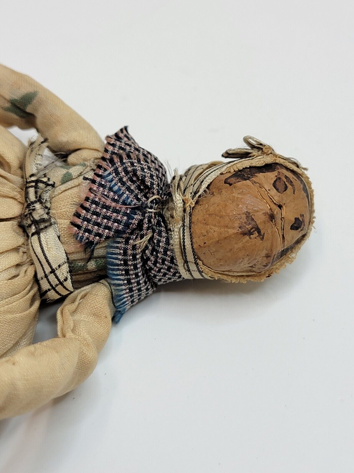 RARE Antique 1886 Handmade Doll Boston, Fabric, newspaper, 1800s