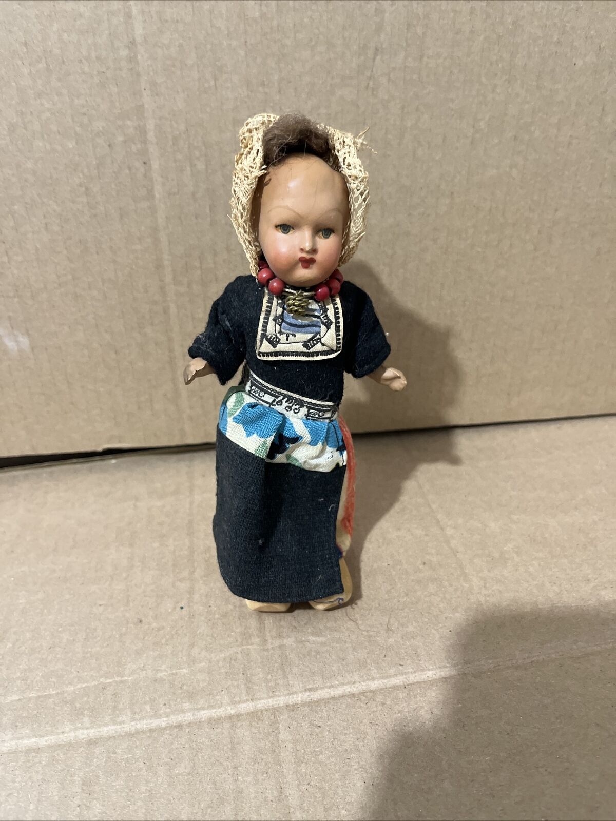 Antique Bisque Head Dutch Costumed Doll German 1900s Dress