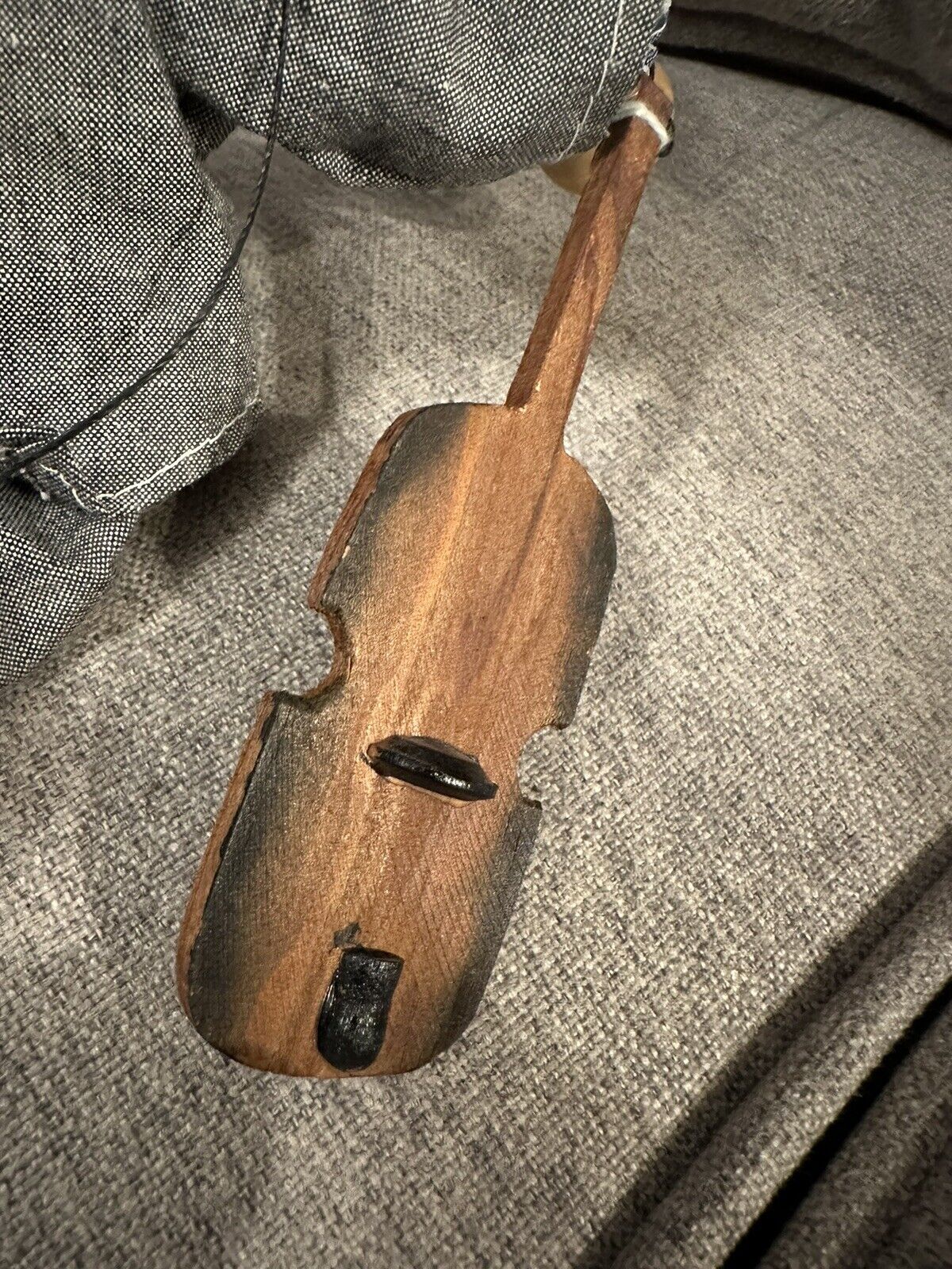 Antique Marionette Folk Puppet Vyroba Loutek CZECH Musician Violin Fiddler