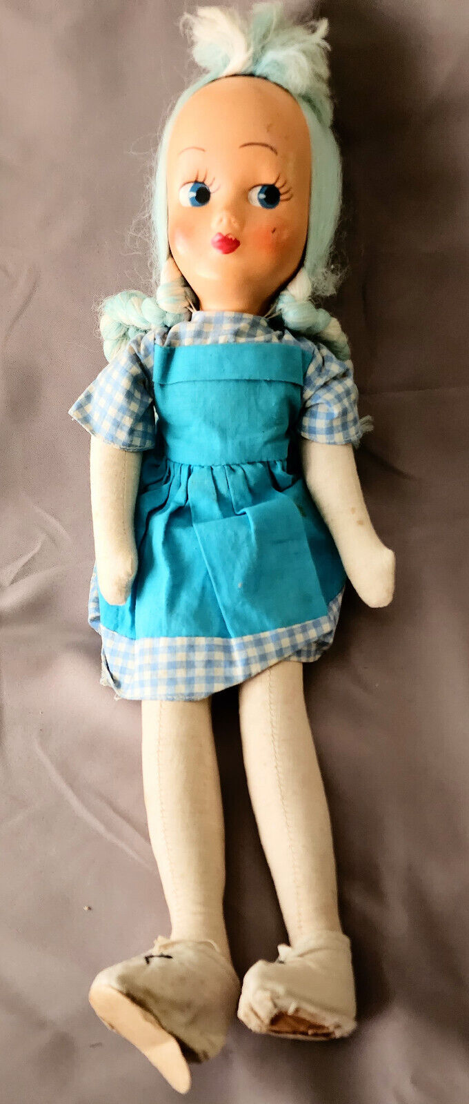 Lot of 3 Vintage early 1900's Handmade Cloth GIRL DOLLS Poland