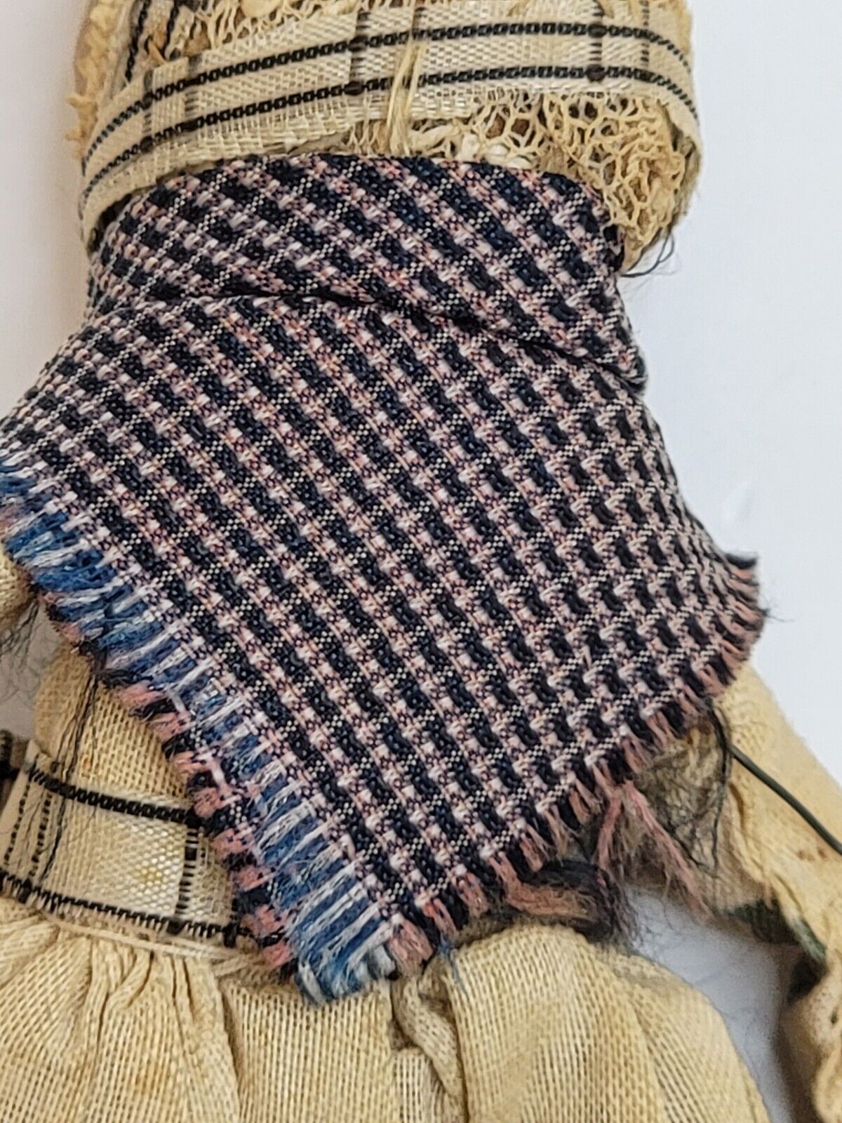 RARE Antique 1886 Handmade Doll Boston, Fabric, newspaper, 1800s