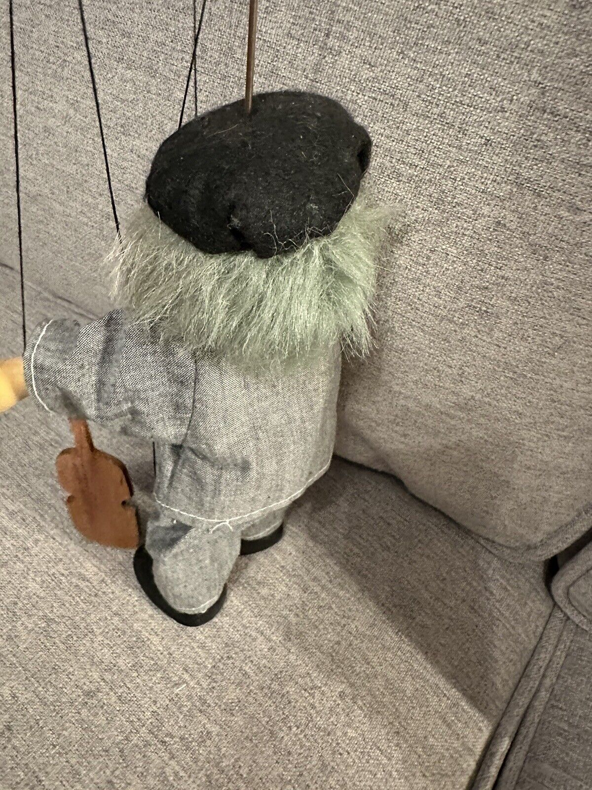 Antique Marionette Folk Puppet Vyroba Loutek CZECH Musician Violin Fiddler