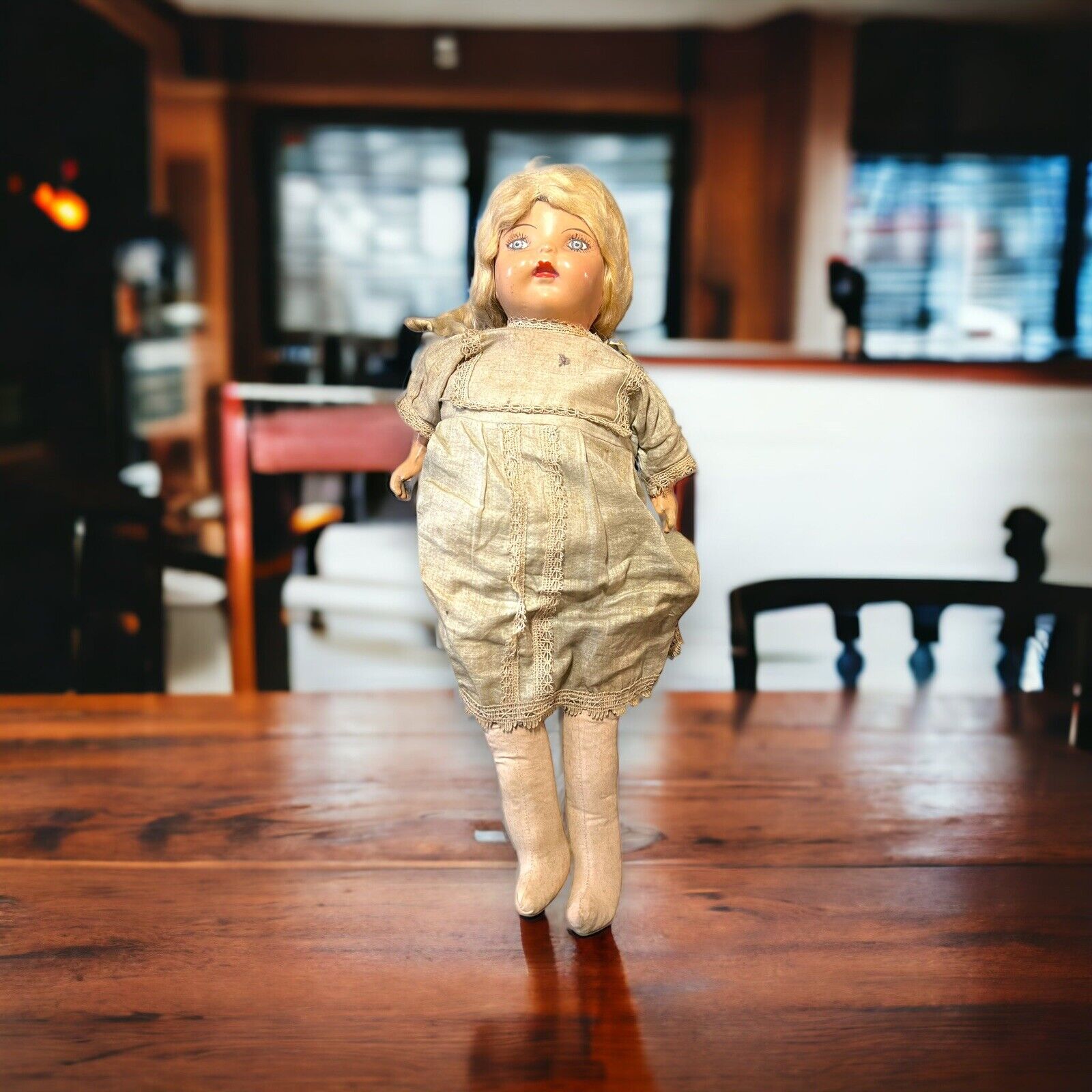 Antique American Doll Company Composition And Cloth Doll Early 1900s-1930s