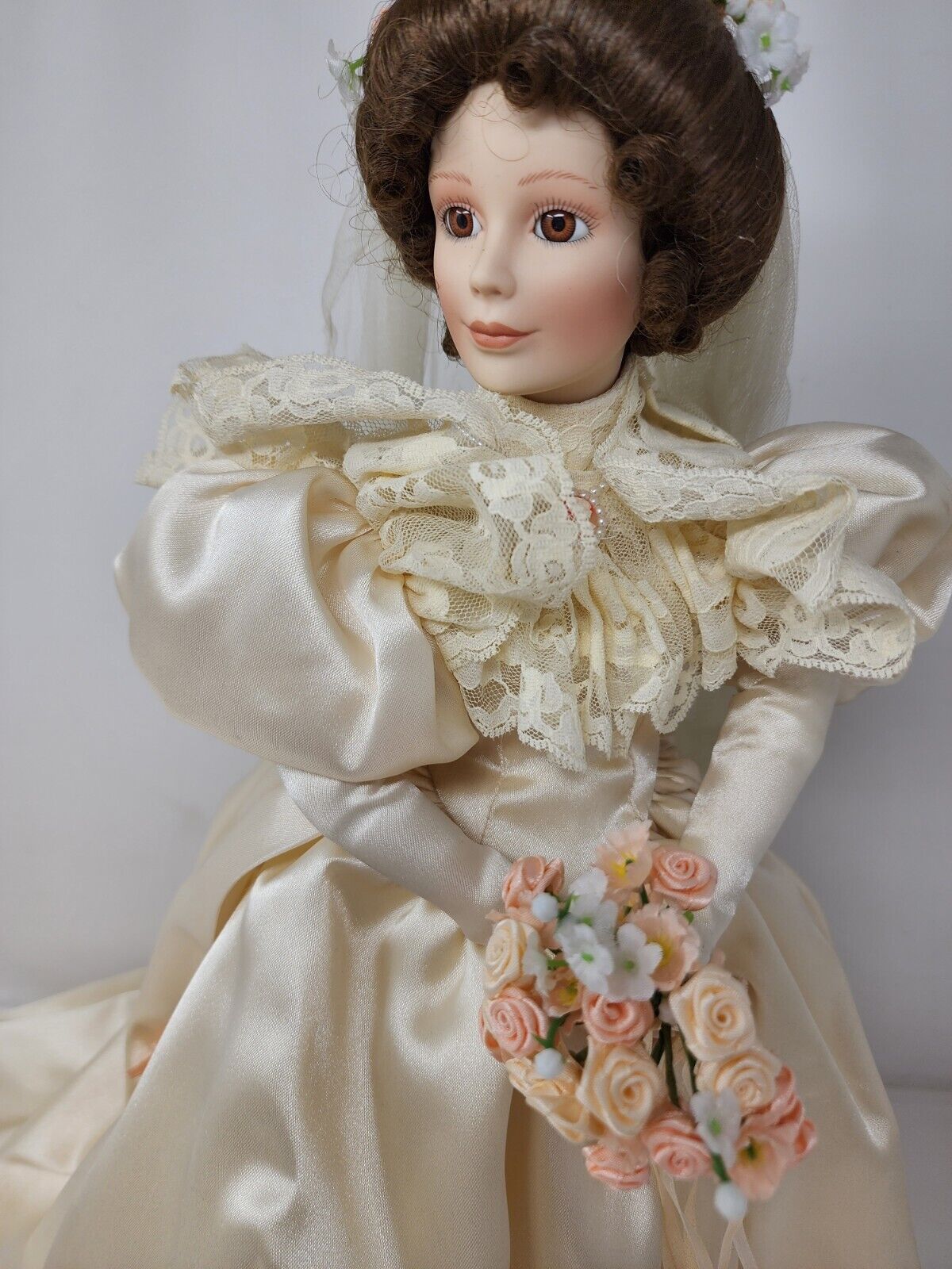 The Ashton Drake Galleries Elizabeth 1900's Wedding Dress Porcelain Doll