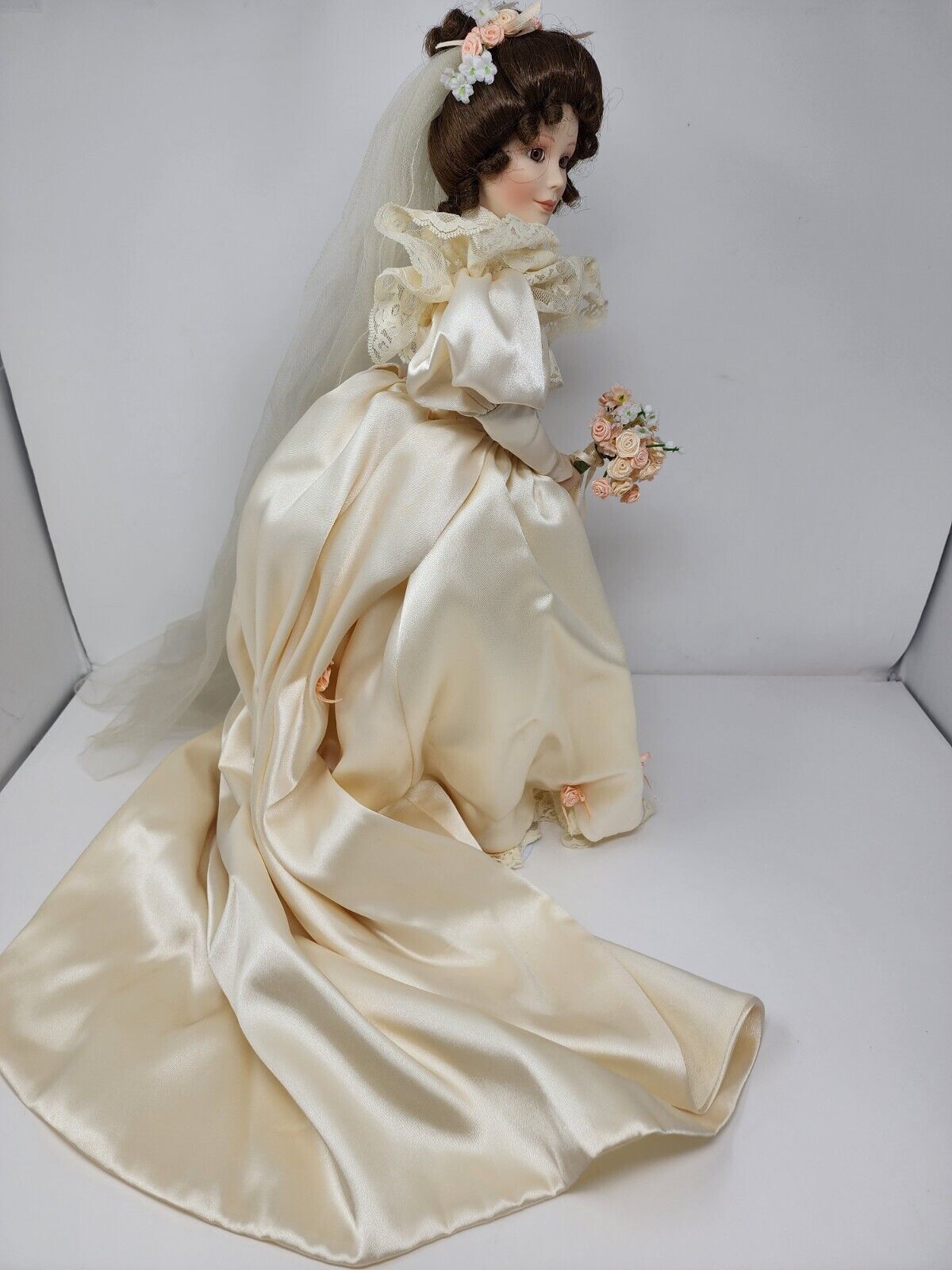 The Ashton Drake Galleries Elizabeth 1900's Wedding Dress Porcelain Doll