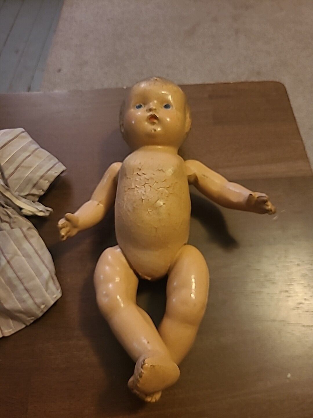 Antique Doll Composite Approx 12 Inches Moveable Legs And Arms Early 1900s ?