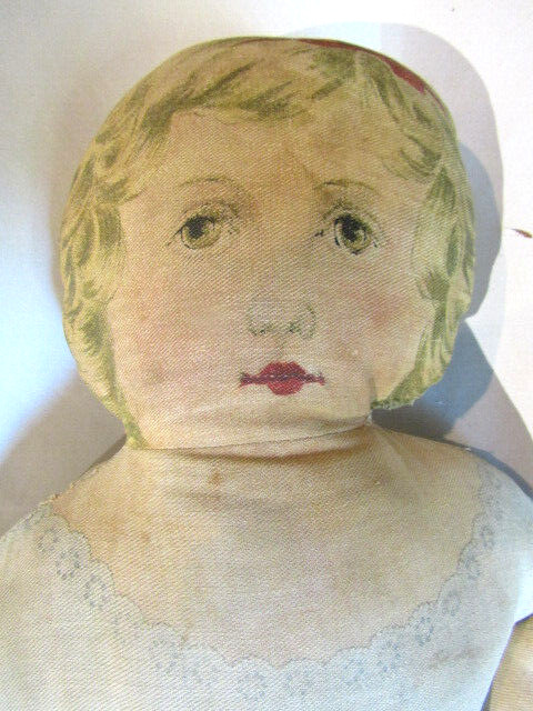 Antique Art Fabric Mills Cloth Doll c.1900 25"