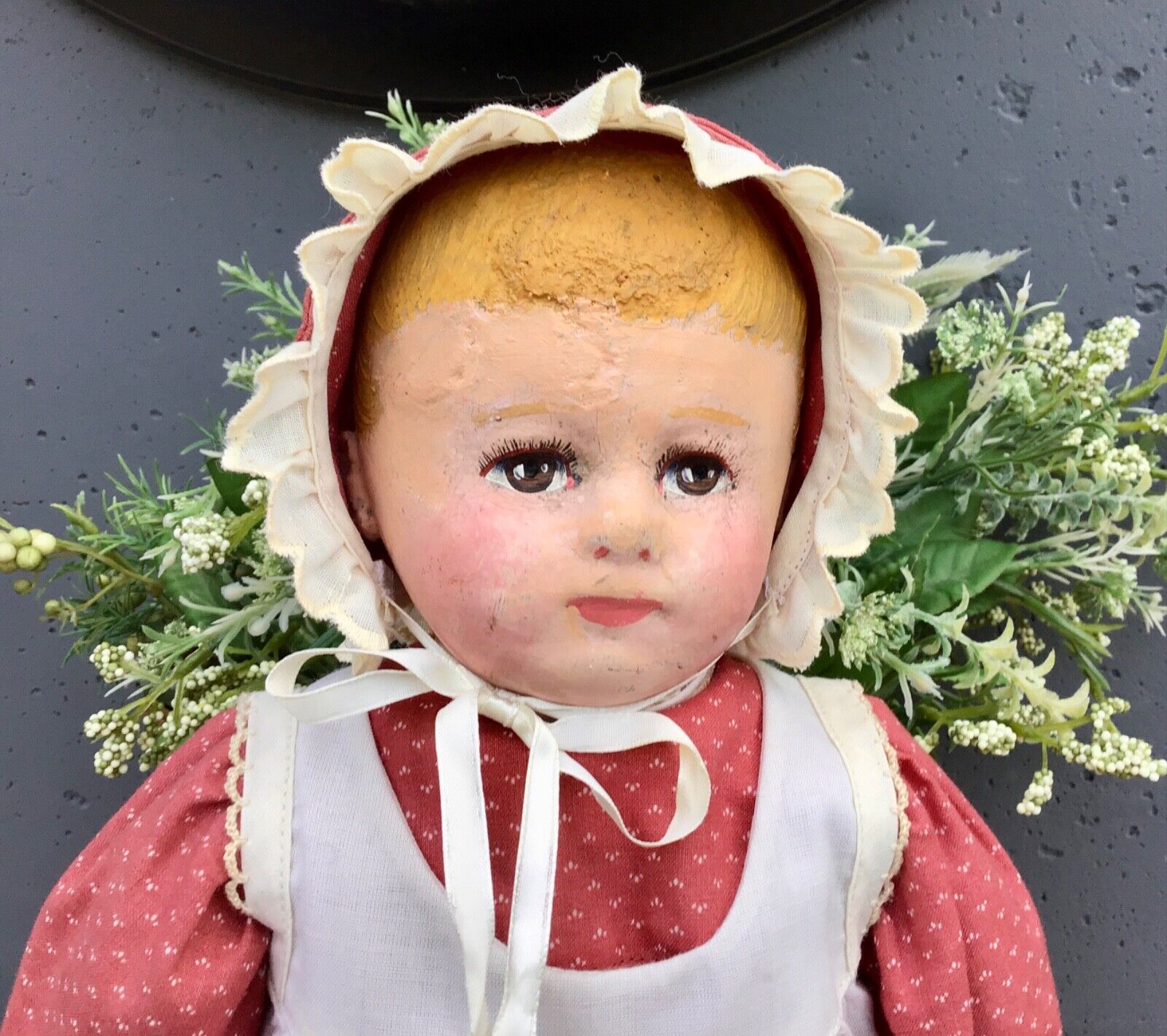 RARE Early 1900s Martha Chase Style Antique Doll - 15 Inch, Painted Features
