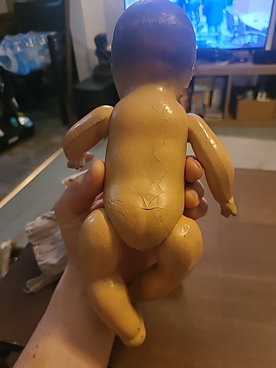 Antique Doll Composite Approx 12 Inches Moveable Legs And Arms Early 1900s ?