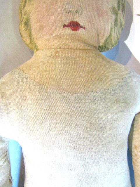 Antique Art Fabric Mills Cloth Doll c.1900 25"