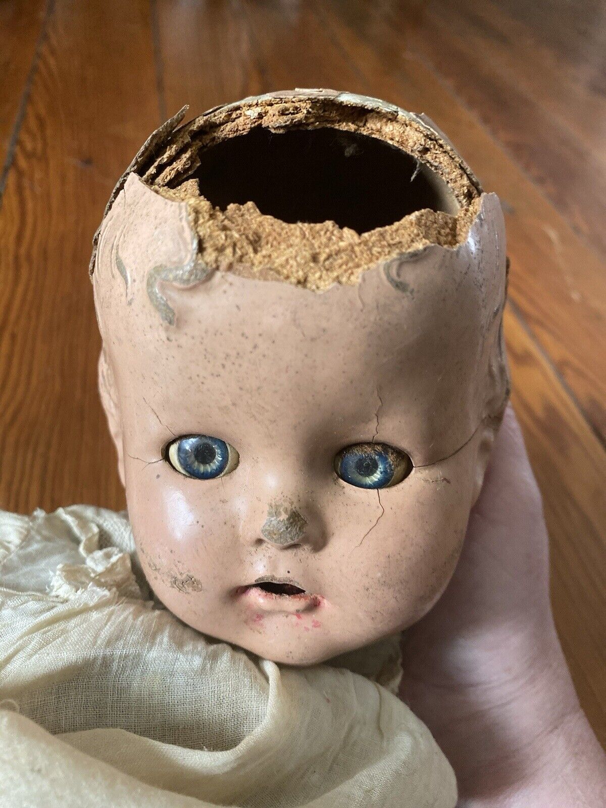 Antique Early 1900s Creepy Armless Baby Doll Gothic Horror Collection FREE SHIP