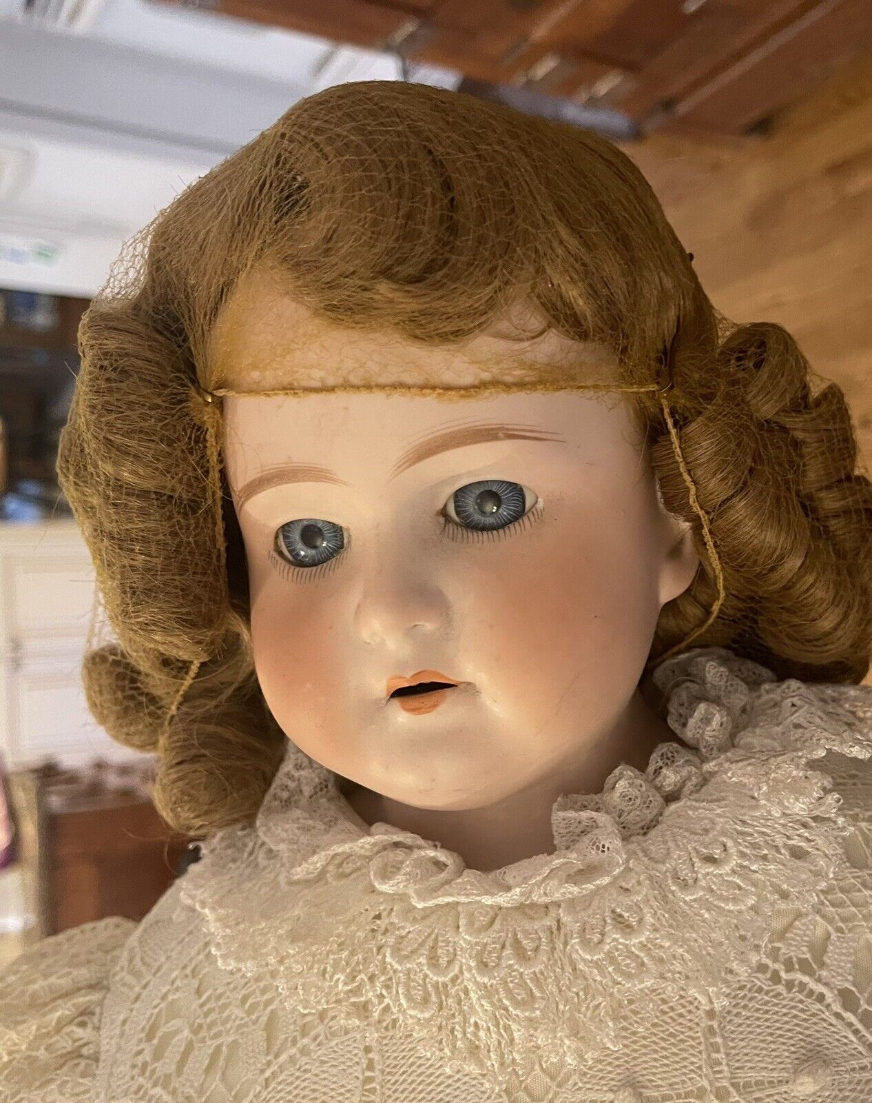 REDUCED 28"  Mabel  Bisque A & M Doll Amerikid  Body/Wooden/Compo Limbs
