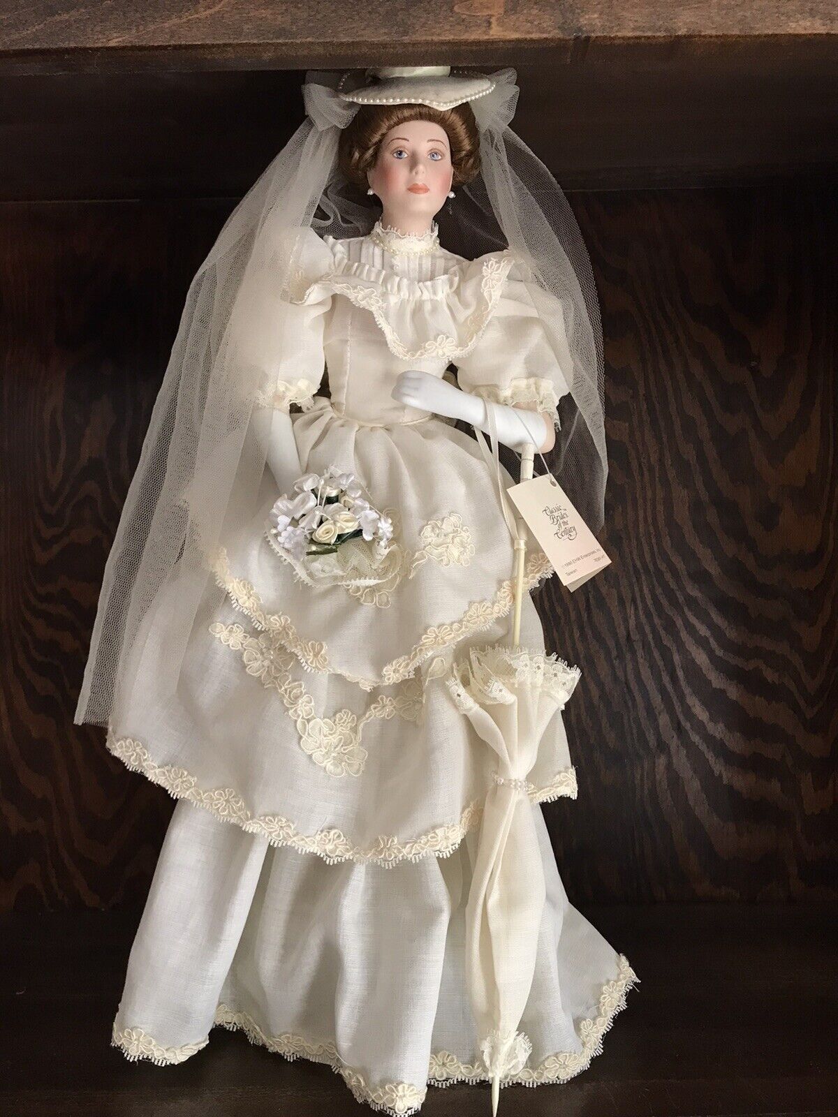 Ashton Drake Roman FLORA The 1900's BRIDE 18" DOLL Porcelain Brides of Century