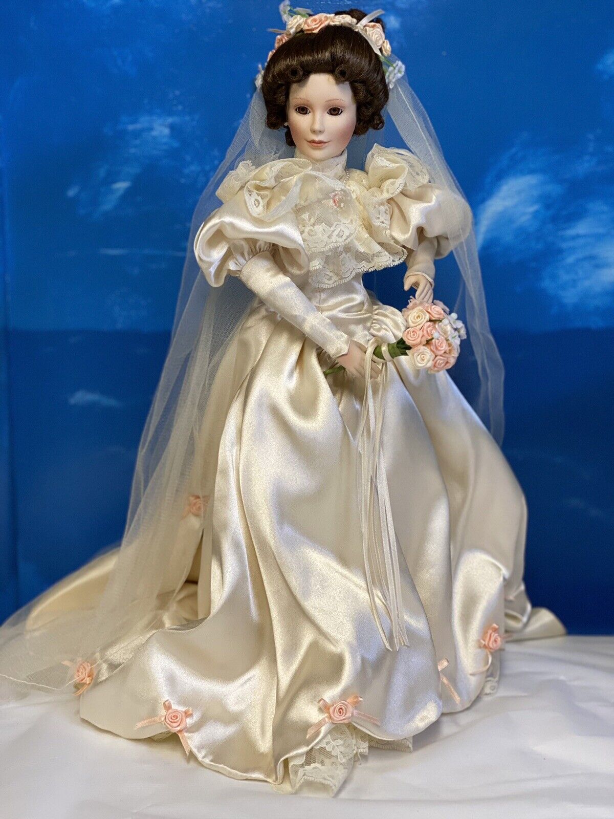 Ashton-Drake Galleries Elizabeth's 1900's Wedding Vintage Porcelain Doll Rare