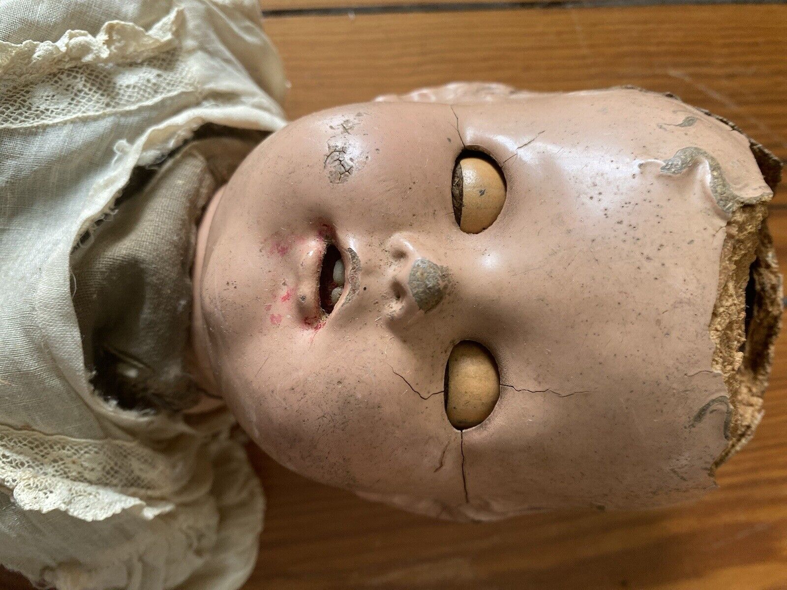 Antique Early 1900s Creepy Armless Baby Doll Gothic Horror Collection FREE SHIP