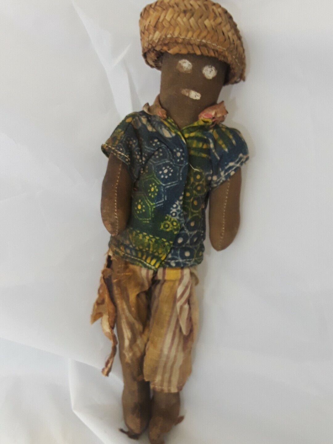 Vintage Folk Art Hand Made Doll Circa 1900's 10" Tall