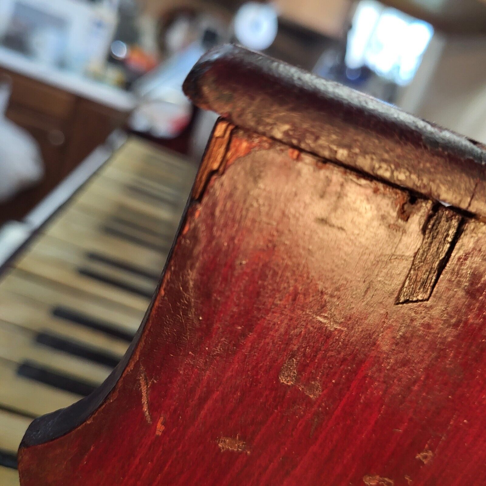Antique Schoenhut Piano Child's Toy Piano Cherubs Ladies 1800'S Estate 13.5"H