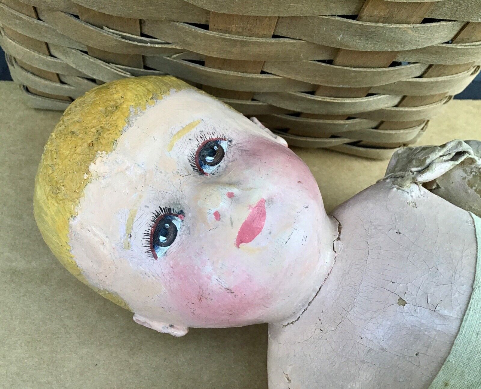 RARE Early 1900s Martha Chase  Style Antique Doll - 15 Inch, Painted Features