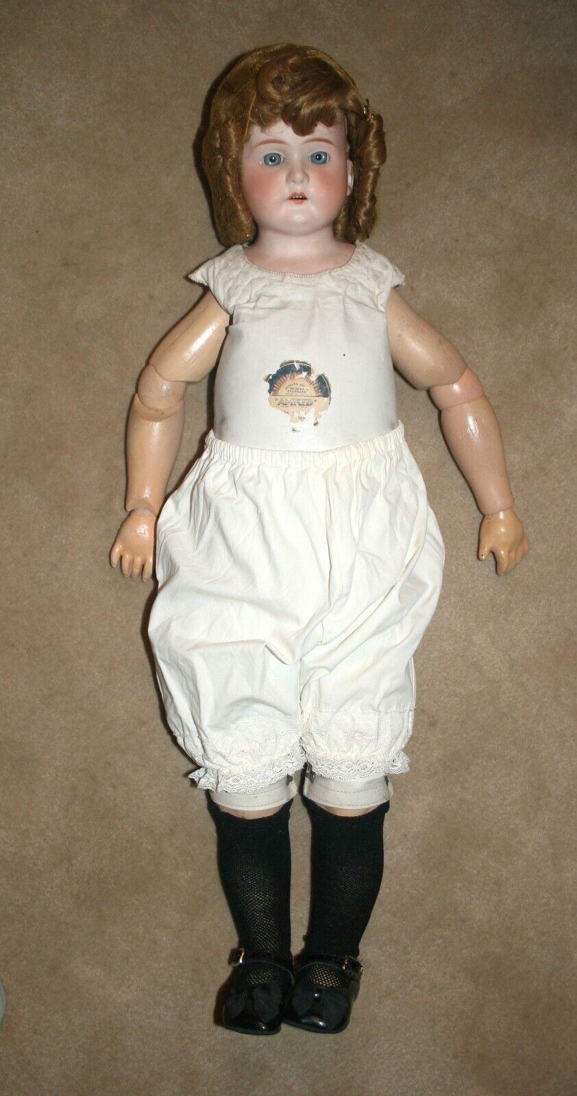 REDUCED 28"  Mabel  Bisque A & M Doll Amerikid  Body/Wooden/Compo Limbs