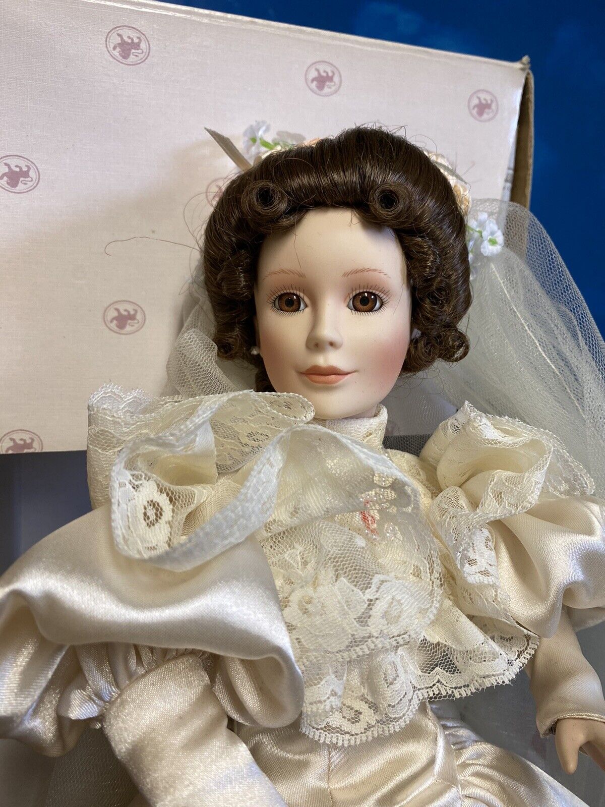Ashton-Drake Galleries Elizabeth's 1900's Wedding Vintage Porcelain Doll Rare