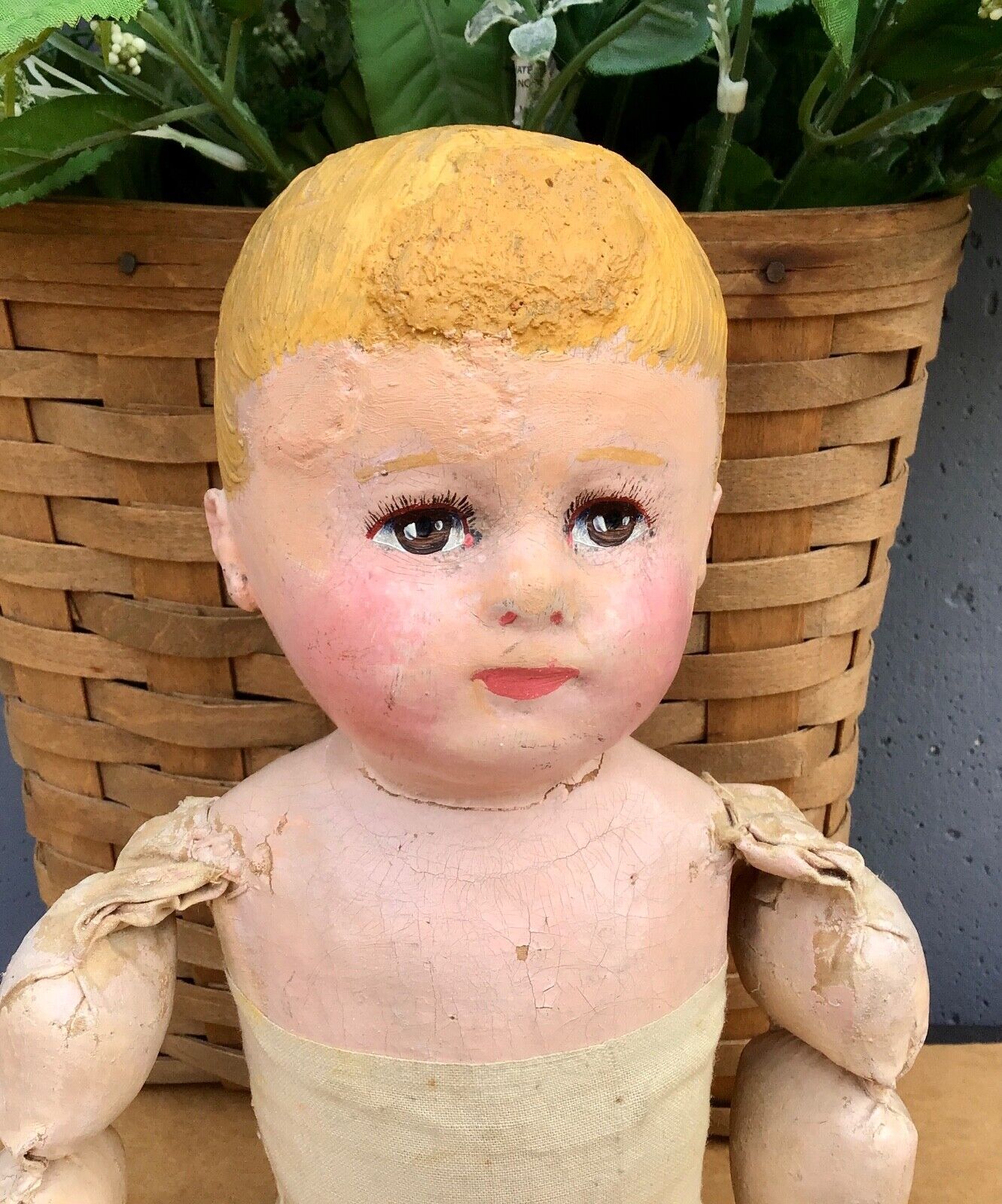 RARE Early 1900s Martha Chase  Style Antique Doll - 15 Inch, Painted Features