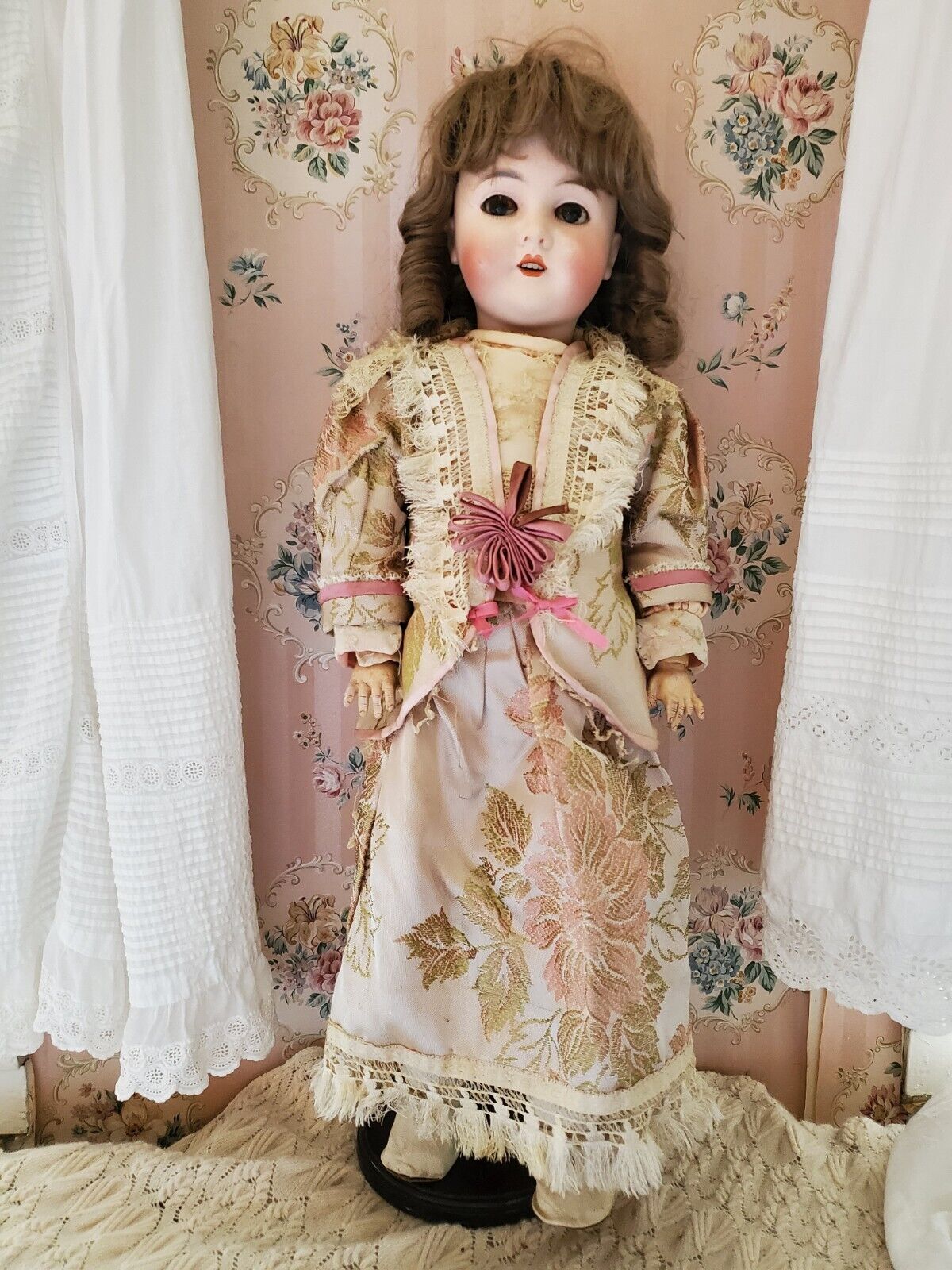 Antique 23" Queen Louise 100 German Bisque Doll, compo body, Armand Marseille