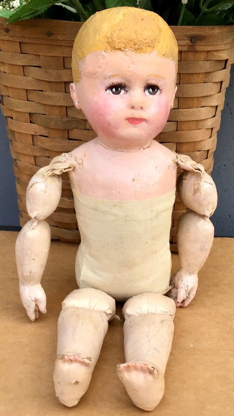 RARE Early 1900s Martha Chase  Style Antique Doll - 15 Inch, Painted Features