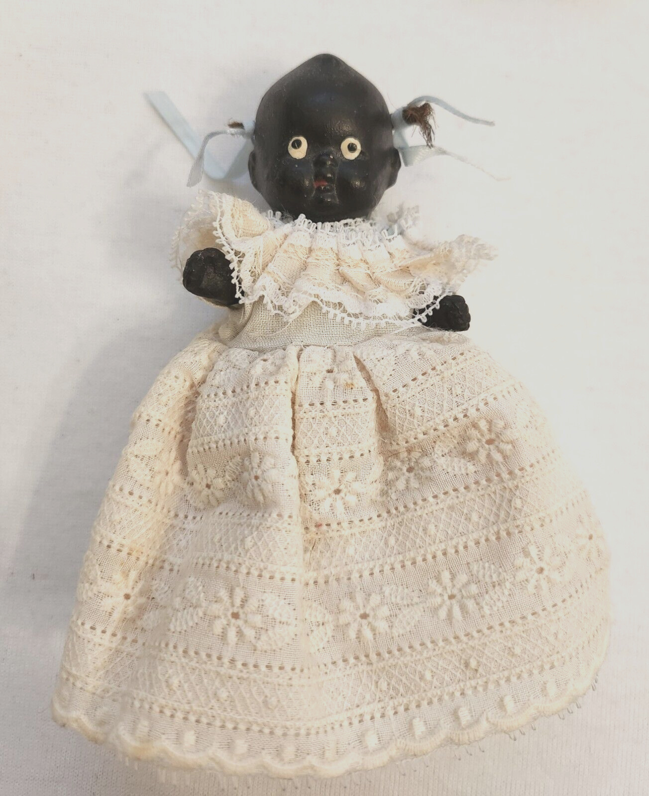 Early 1900s Black Americana Japan Bisque Baby Dolls in Orig. Clothing  Set Of 3