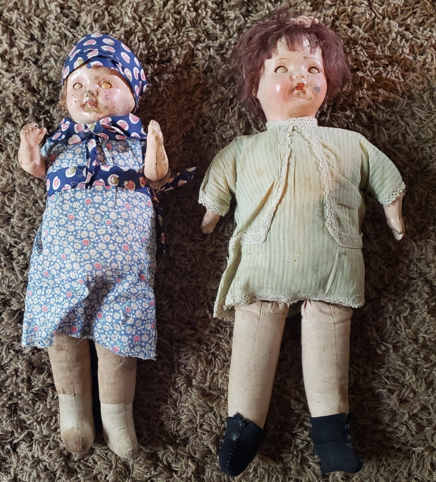 Vintage Composition and Cloth Baby Dolls from early 1900s