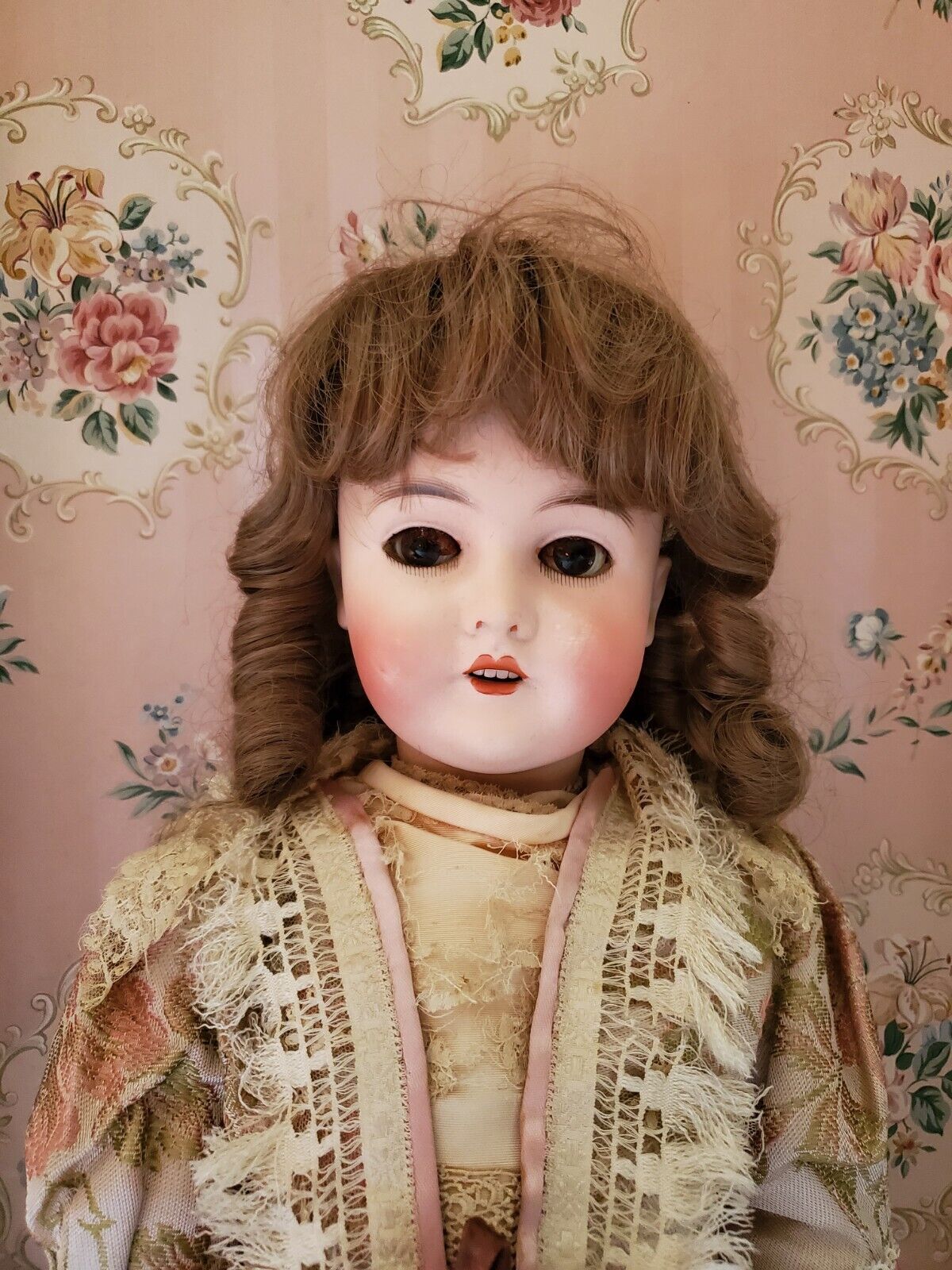 Antique 23"  Queen Louise 100 German Bisque Doll, compo body, Armand Marseille
