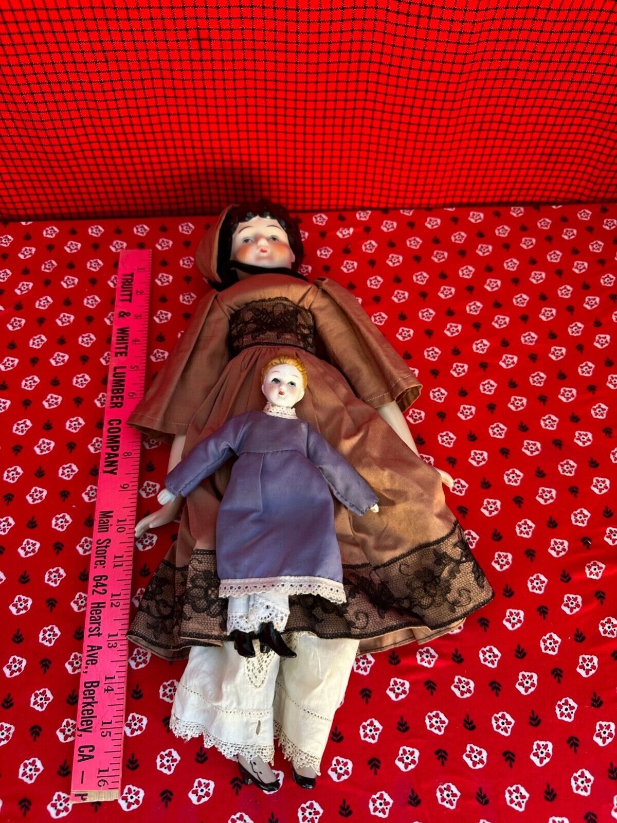 antique china head doll petticoatend bloomers -from mid 1800s