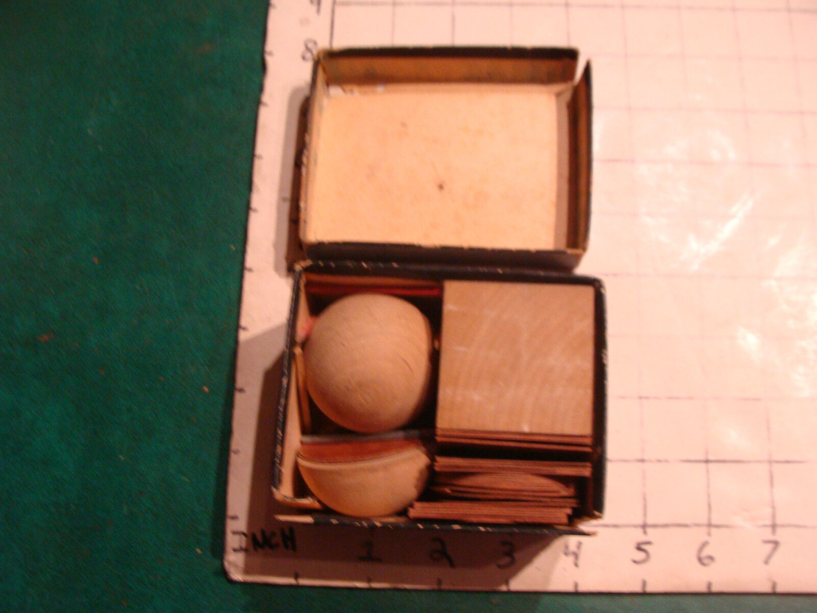 original 1800's PRANG'S MODELS FORM STUDY & DRAWING #22 in box hard wood & board