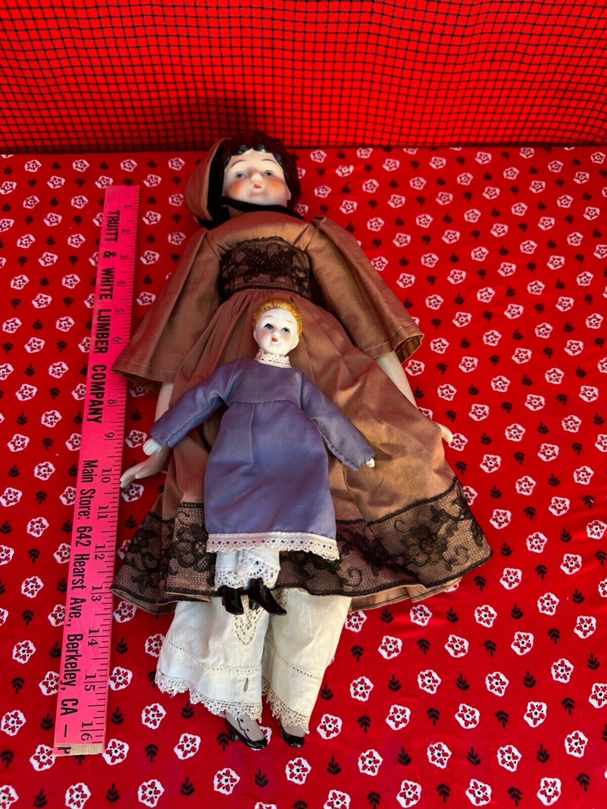 antique china head doll petticoatend bloomers -from mid 1800s