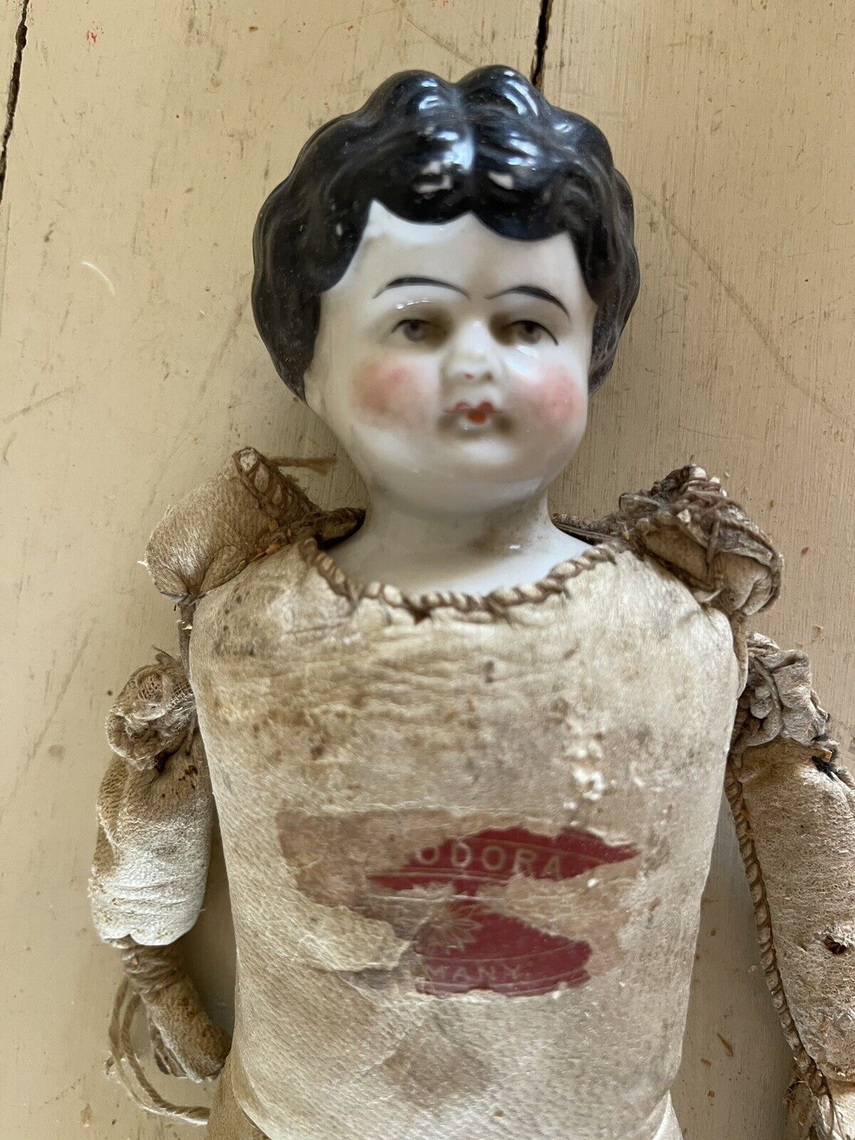 Vintage Porcelain 1800s German China Head Doll (all Original)