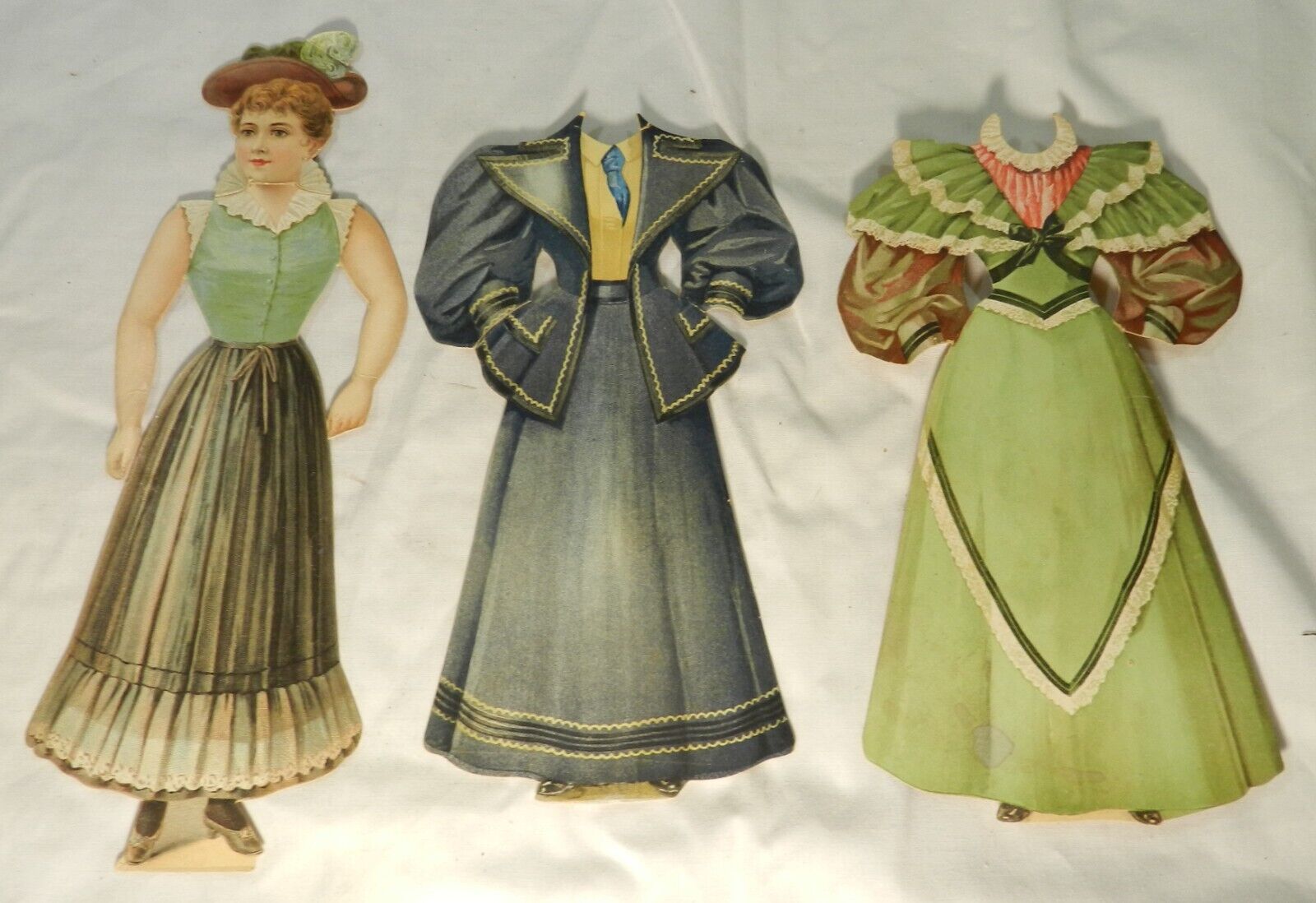 1800's Paper Dolls - advertising C.I. Hood & Co. + other