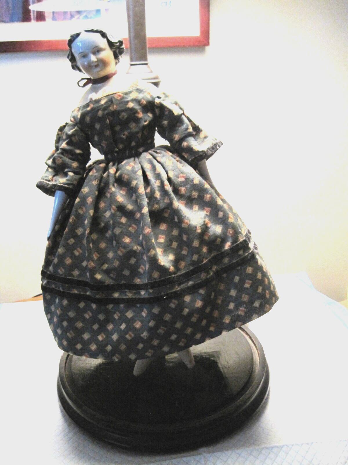 14" Vintage Doll from 1800's Germany w/china head, hands and forearms