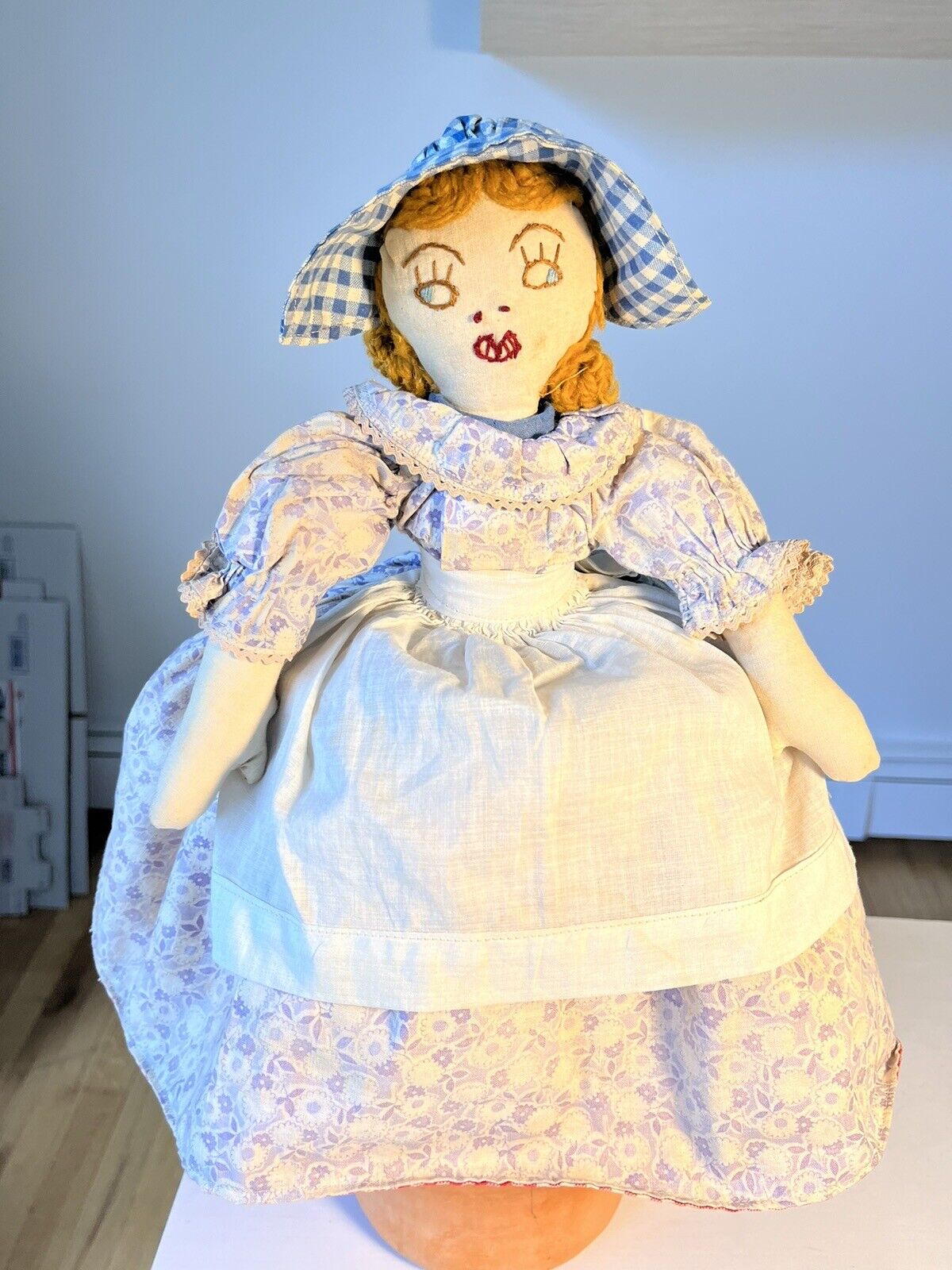 Antique / Vintage Early Handmade Topsy Turvy Doll Late 1800's to early 1900's