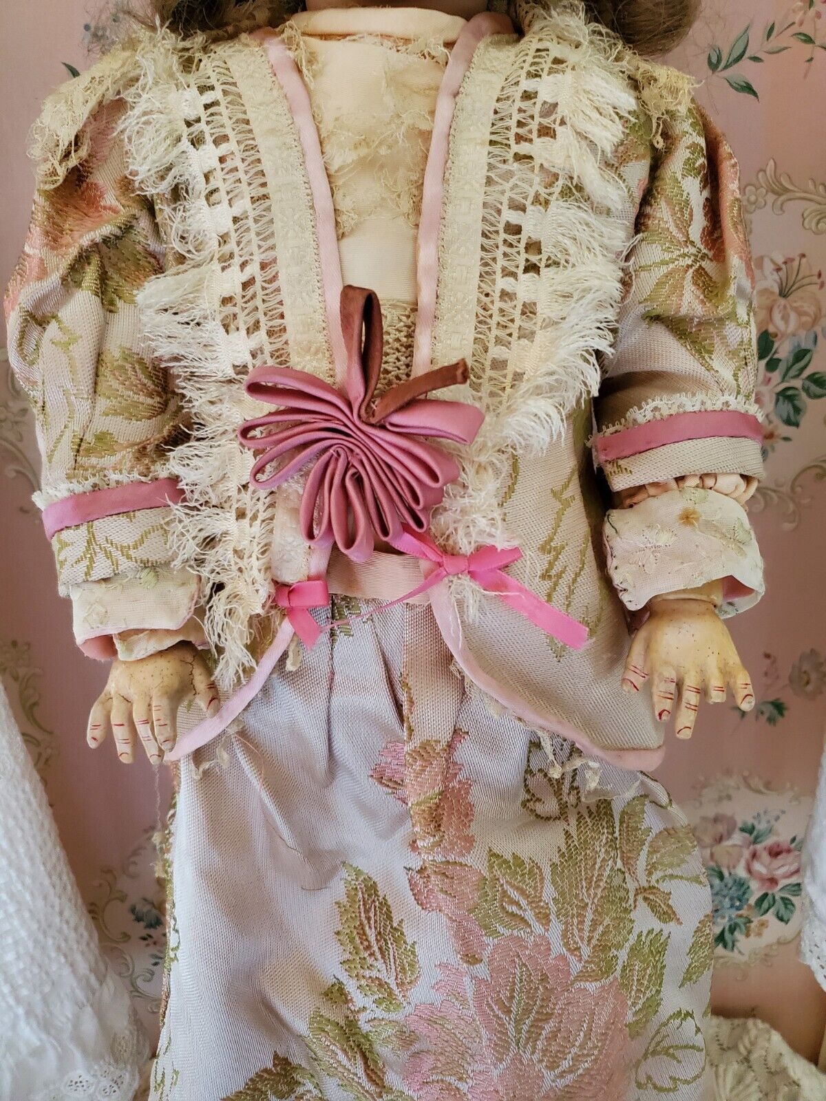 Antique 23"  Queen Louise 100 German Bisque Doll, compo body, Armand Marseille