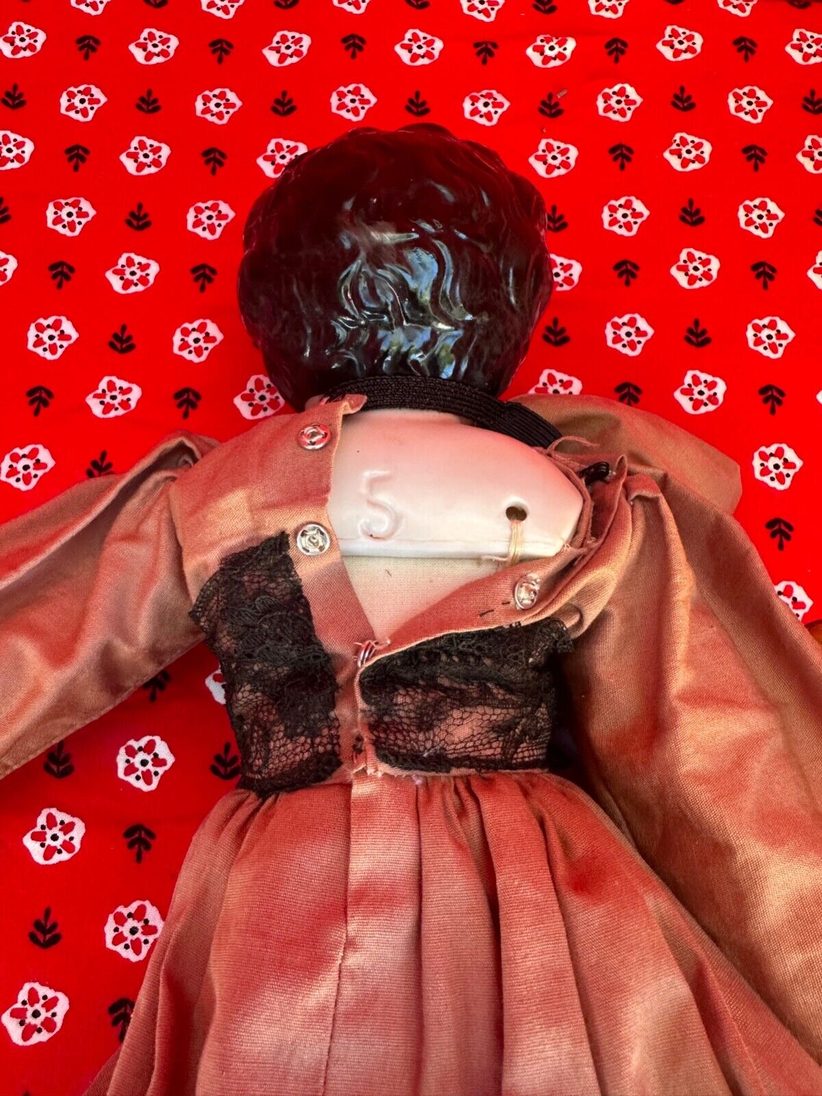 antique china head doll petticoatend bloomers -from mid 1800s