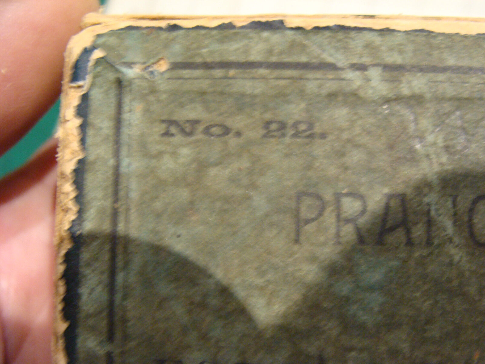original 1800's PRANG'S MODELS FORM STUDY & DRAWING #22 in box hard wood & board