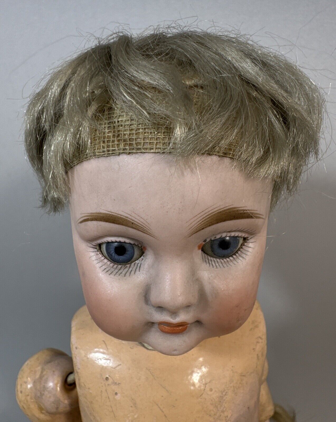 Kestner 143 A5 Bisque Head Antique German Doll Jointed With Wig 12-13” AS-IS