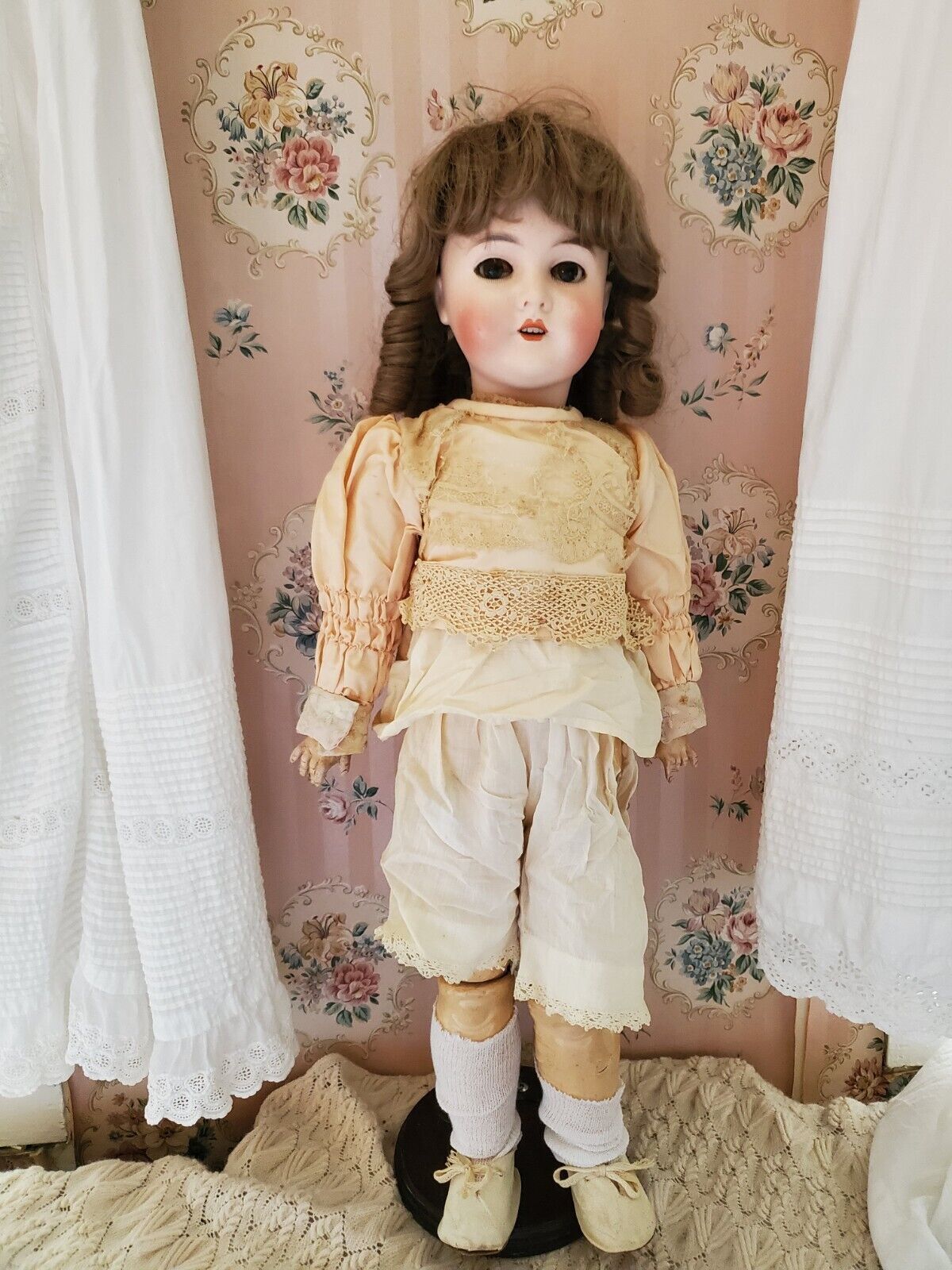 Antique 23"  Queen Louise 100 German Bisque Doll, compo body, Armand Marseille
