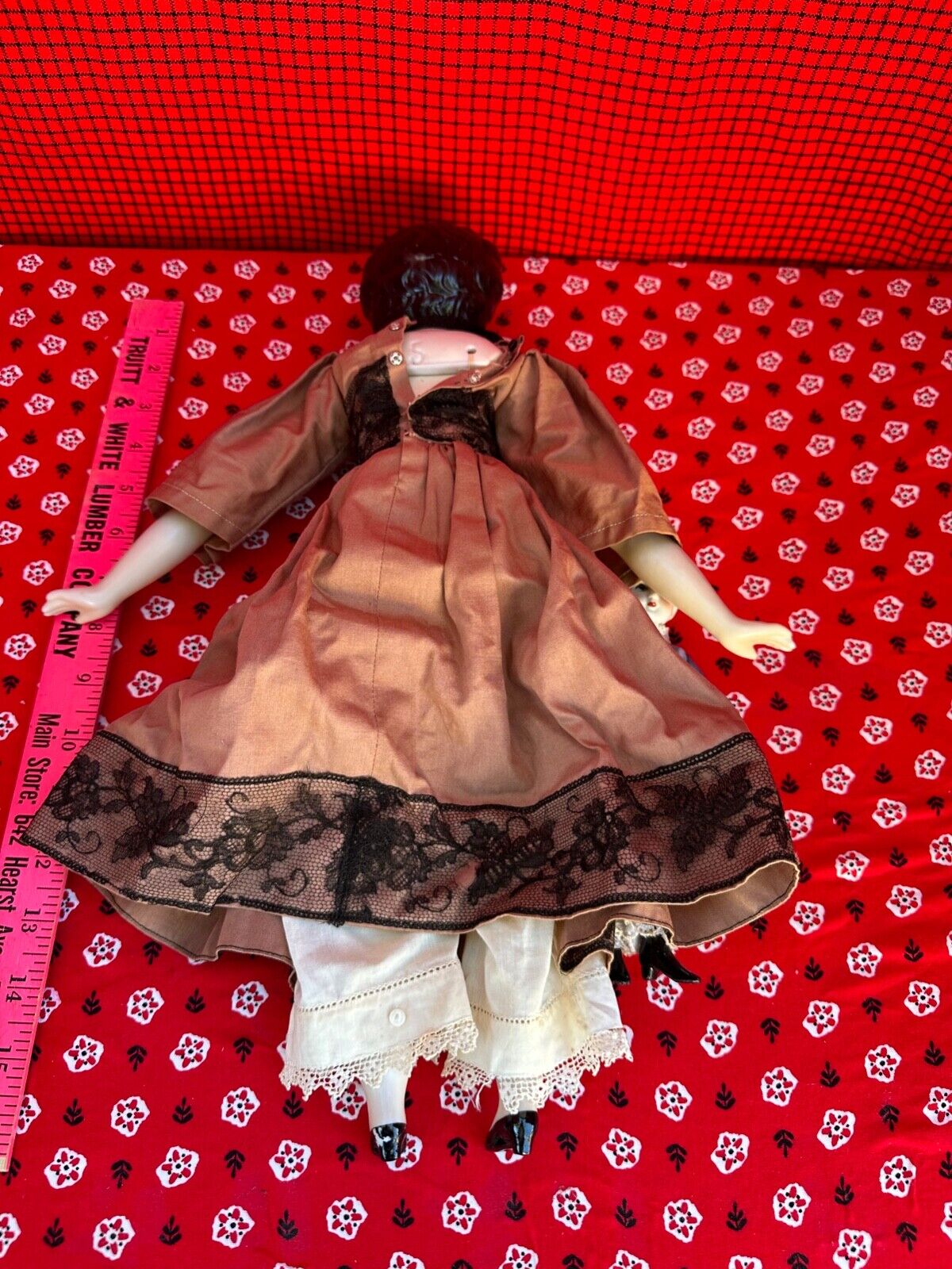 antique china head doll petticoatend bloomers -from mid 1800s