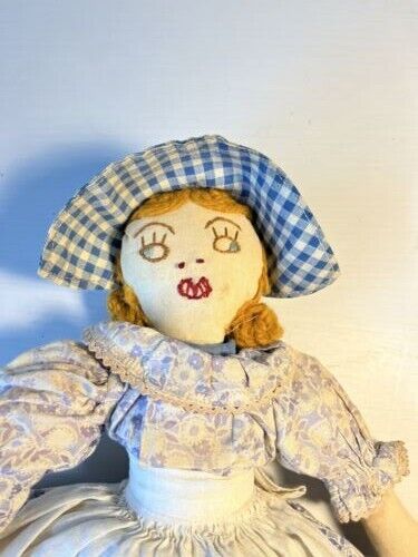 Antique / Vintage Early Handmade Topsy Turvy Doll Late 1800's to early 1900's