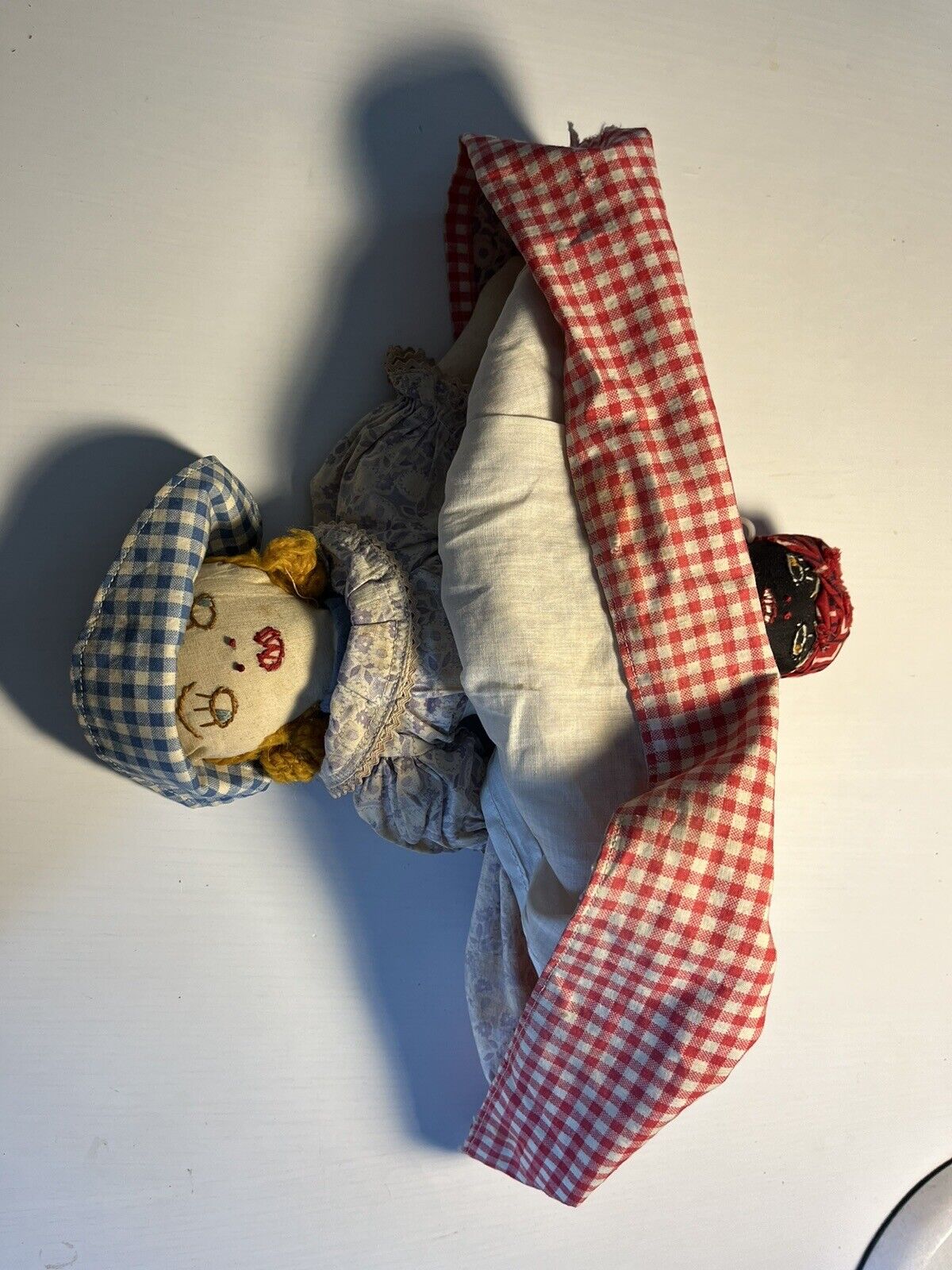 Antique / Vintage Early Handmade Topsy Turvy Doll Late 1800's to early 1900's